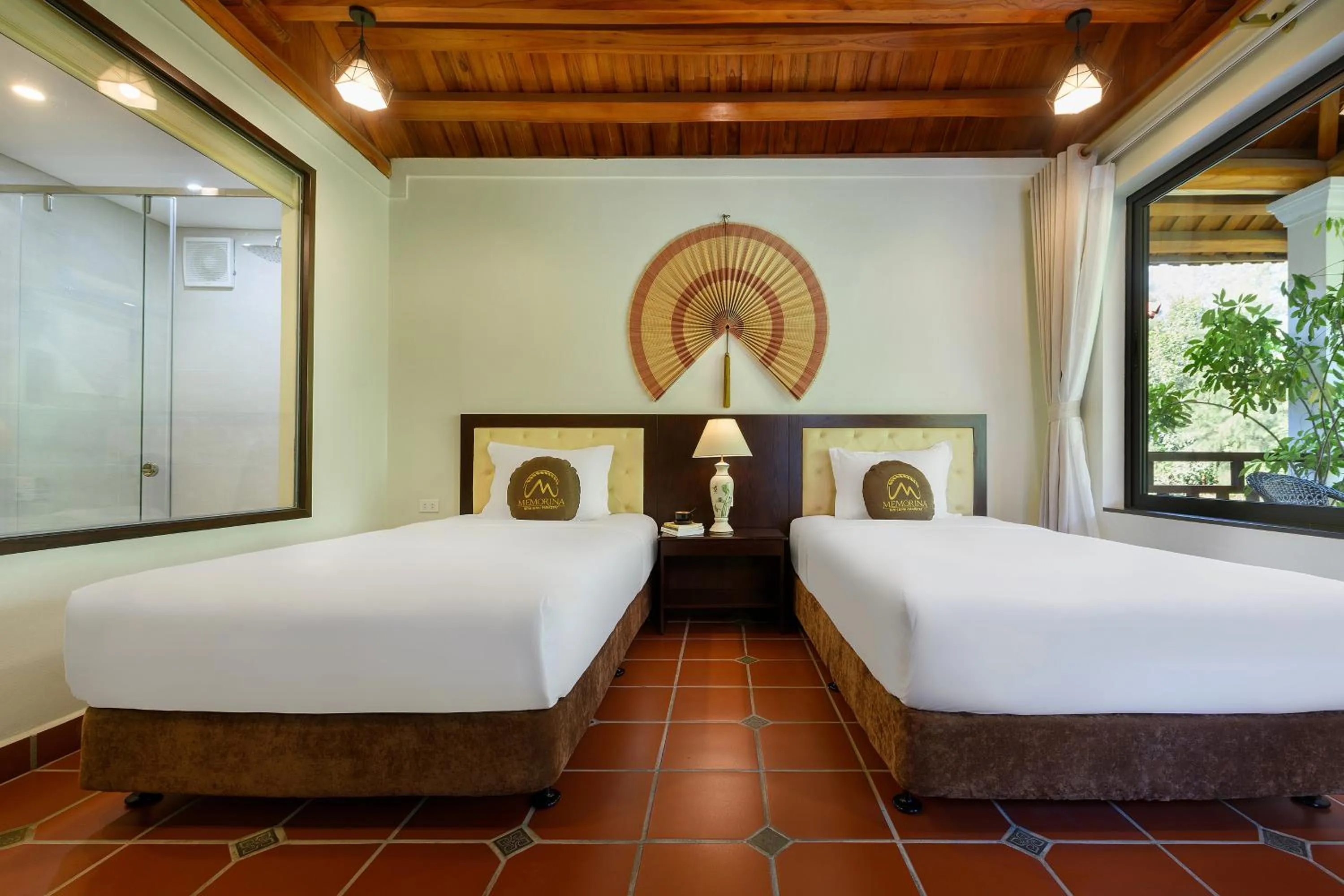 Bed in Memorina Ninh Binh Resort