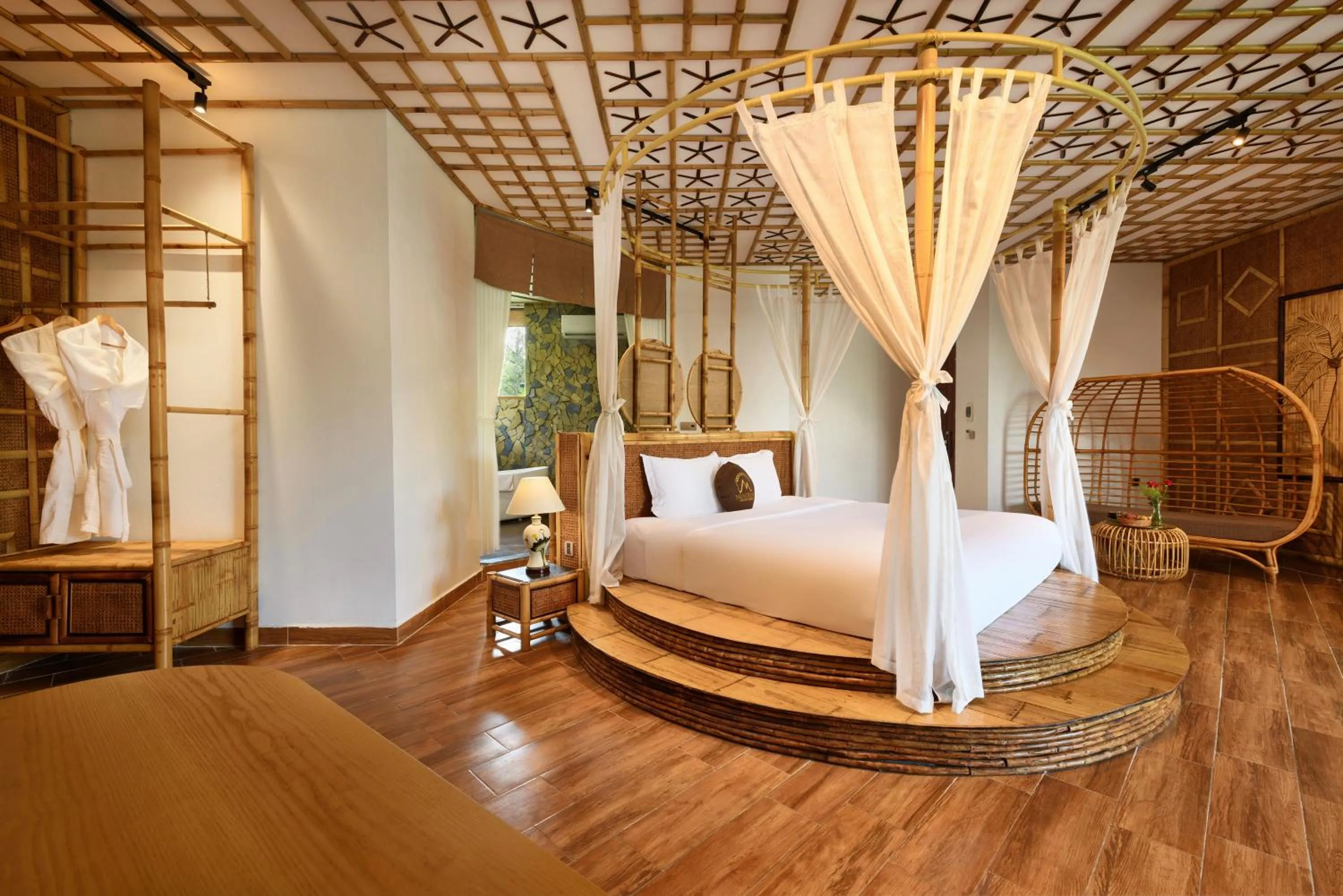 Bed in Memorina Ninh Binh Resort