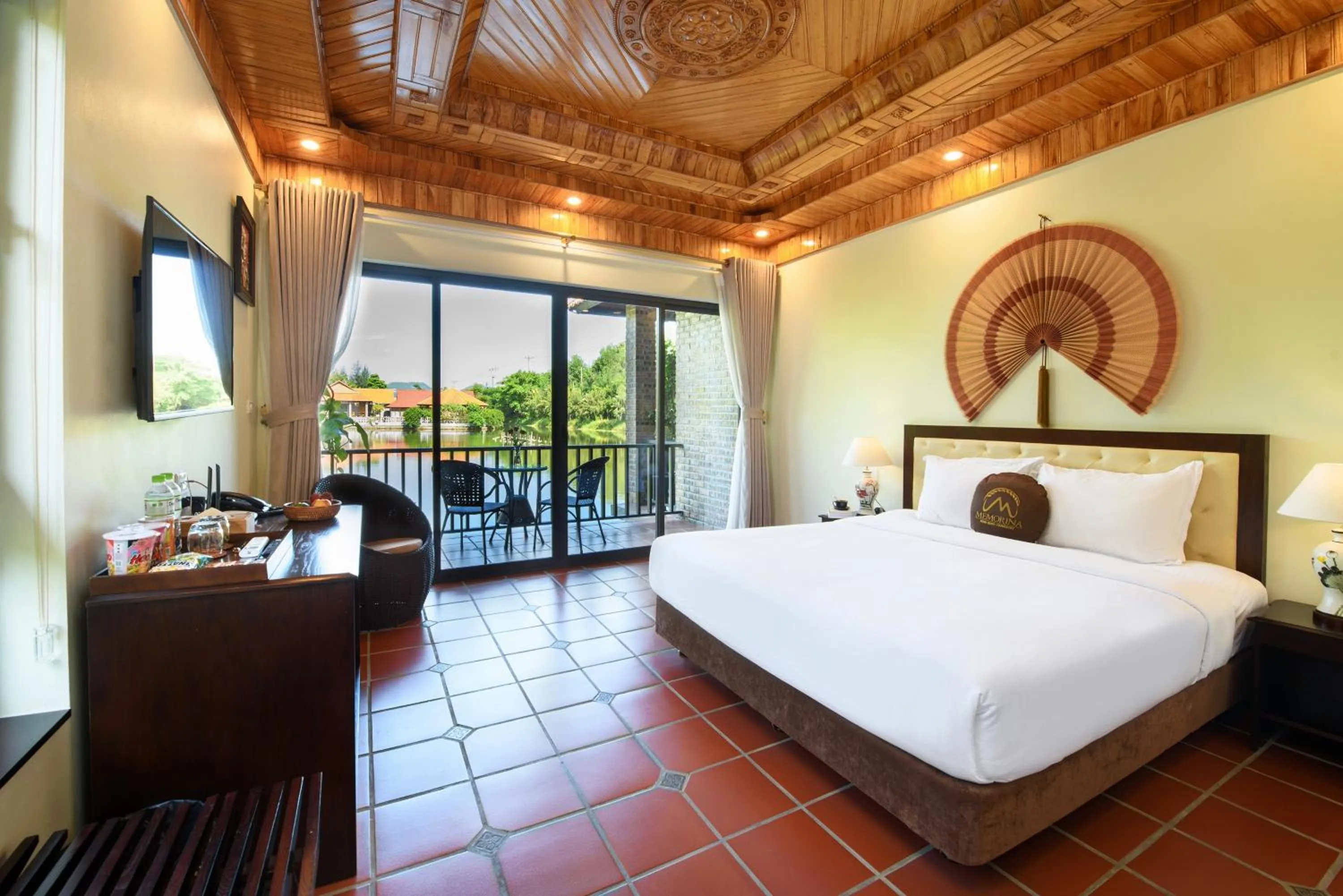 Bed in Memorina Ninh Binh Resort