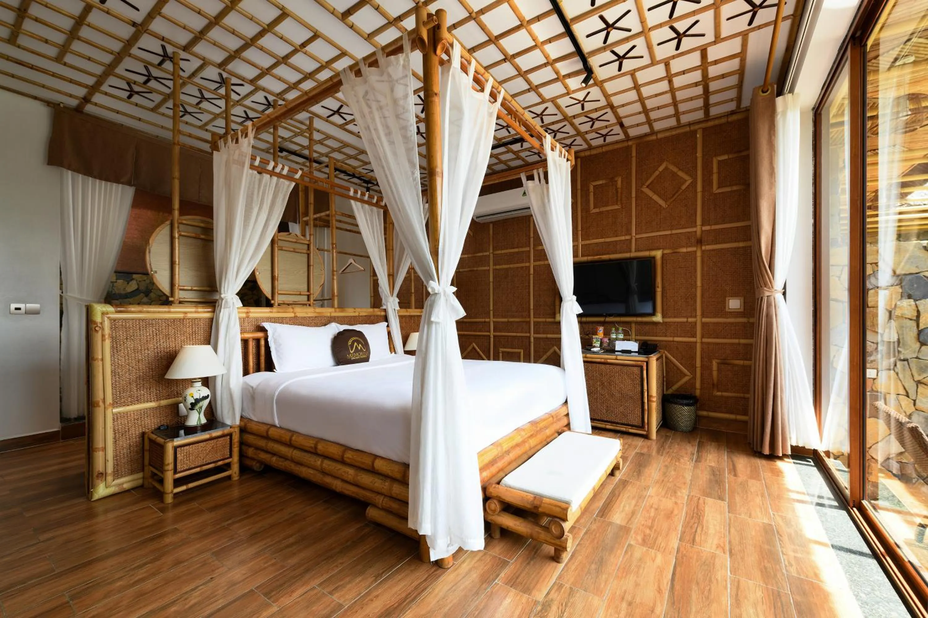 Bed in Memorina Ninh Binh Resort