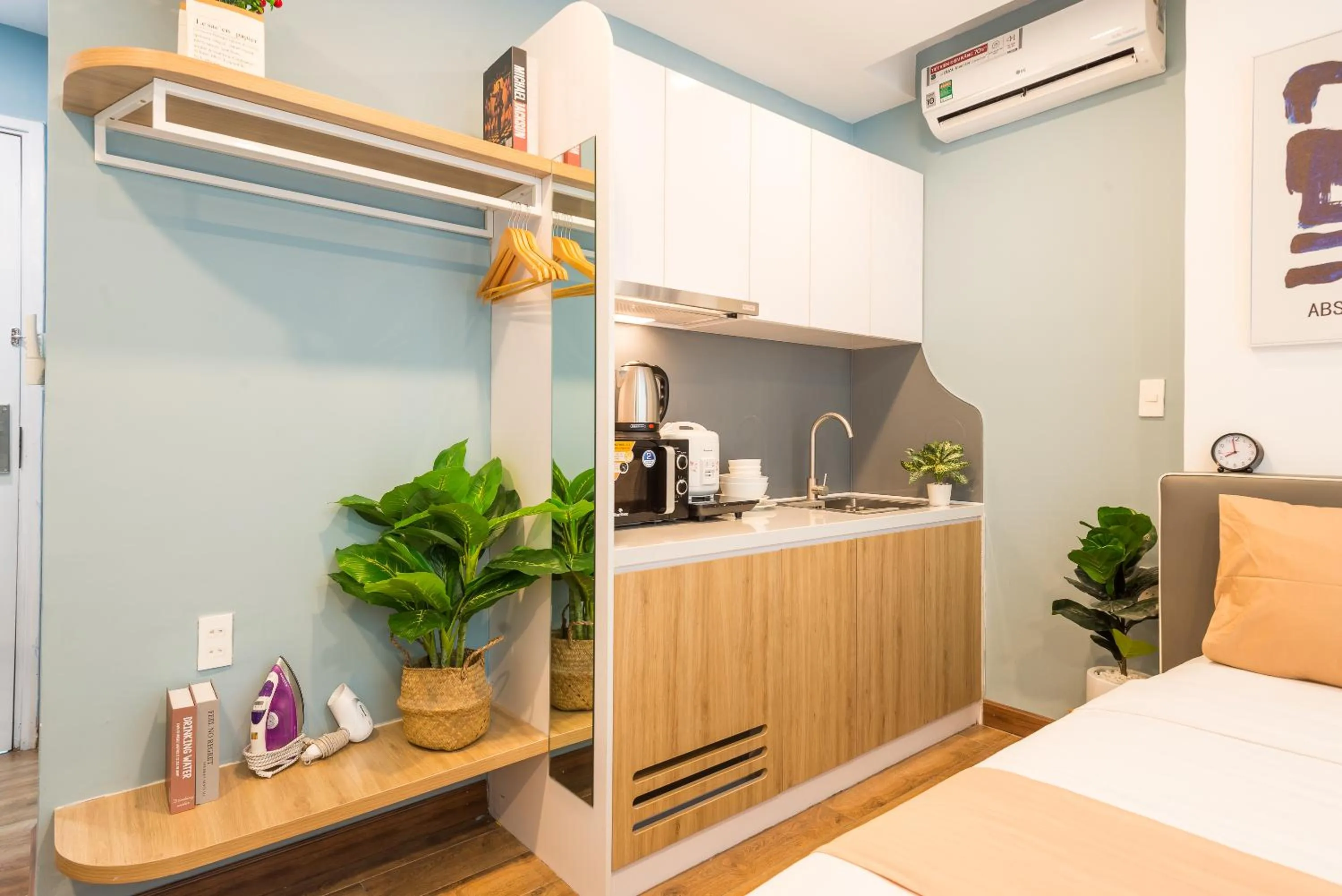 Kitchen or kitchenette, Bed in Cozrum Homes - Saphera Residence