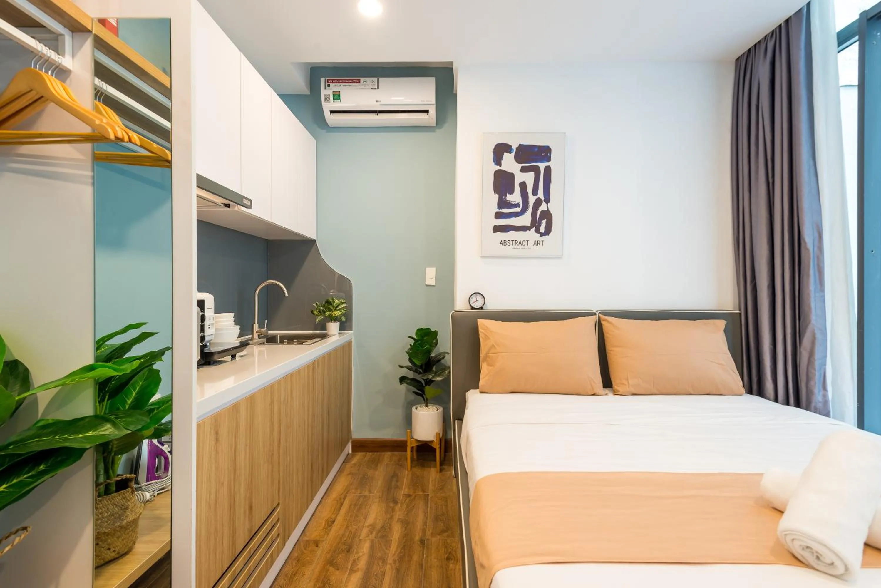 Kitchen or kitchenette, Bed in Cozrum Homes - Saphera Residence