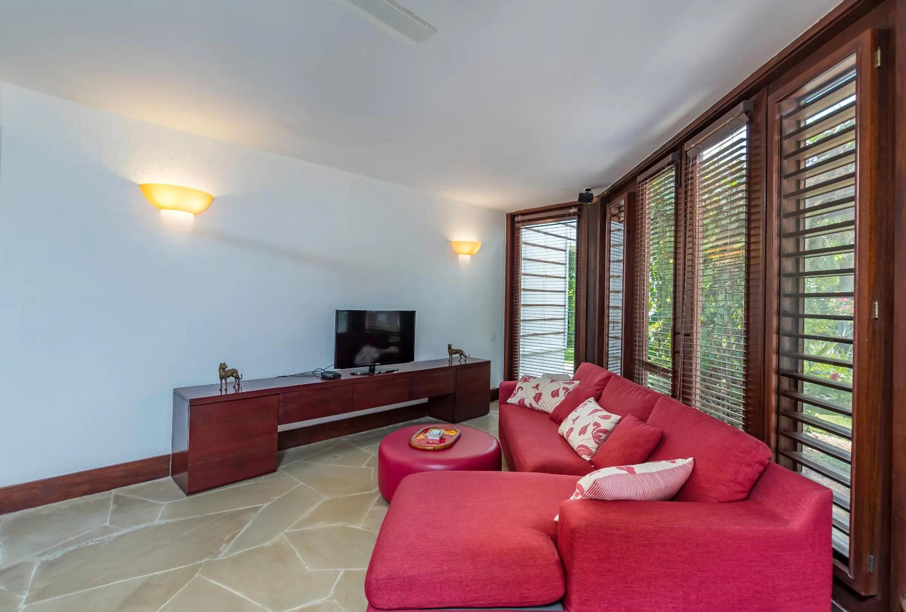 TV and multimedia in Unique Villa with Ocean and River Views - Staff & Golf Carts