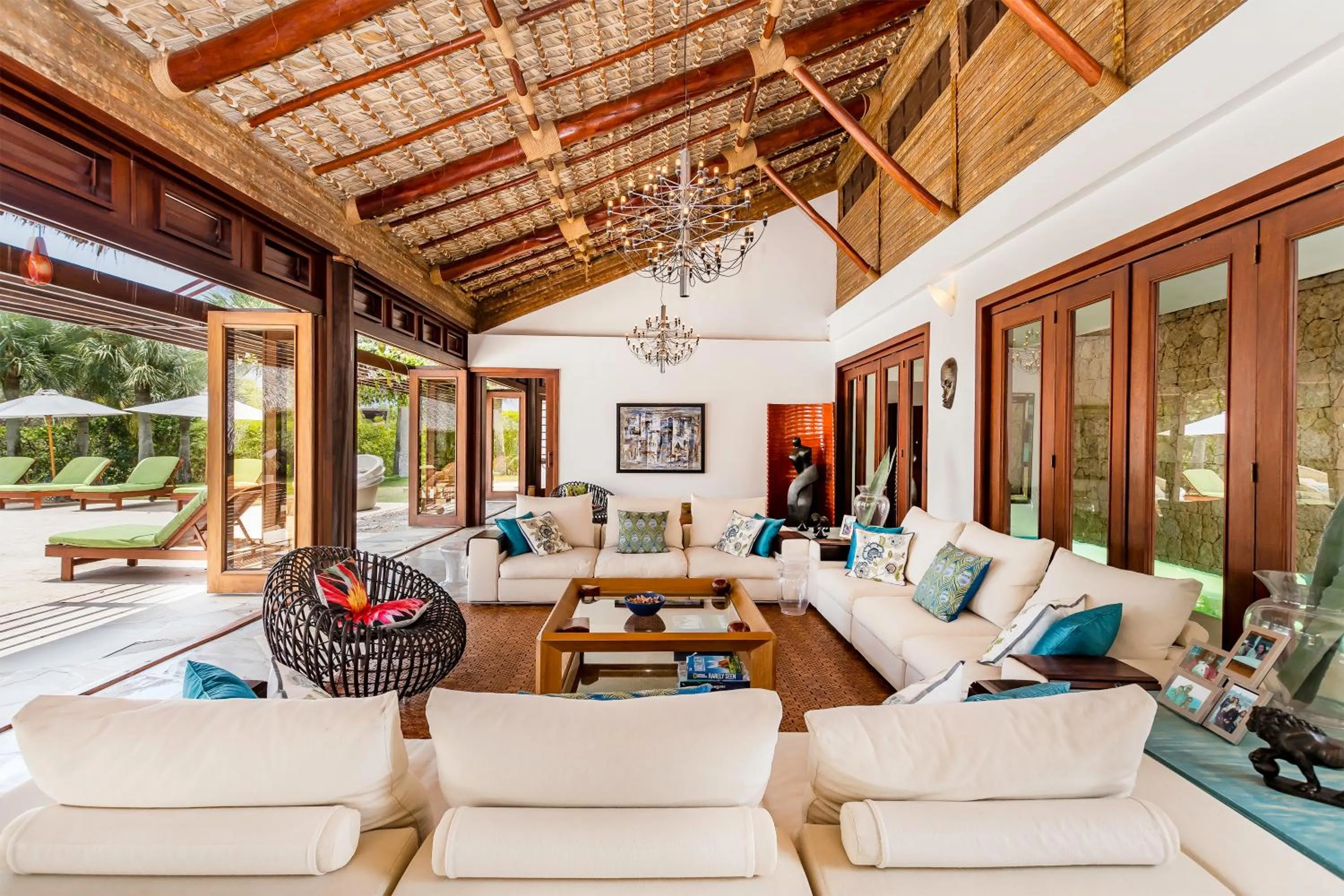 Patio in Unique Villa with Ocean and River Views - Staff & Golf Carts