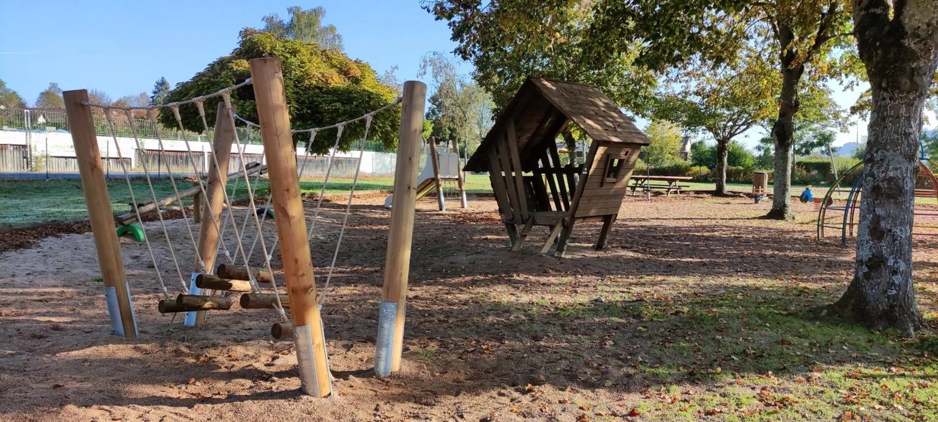 Children play ground in Camping de Matour