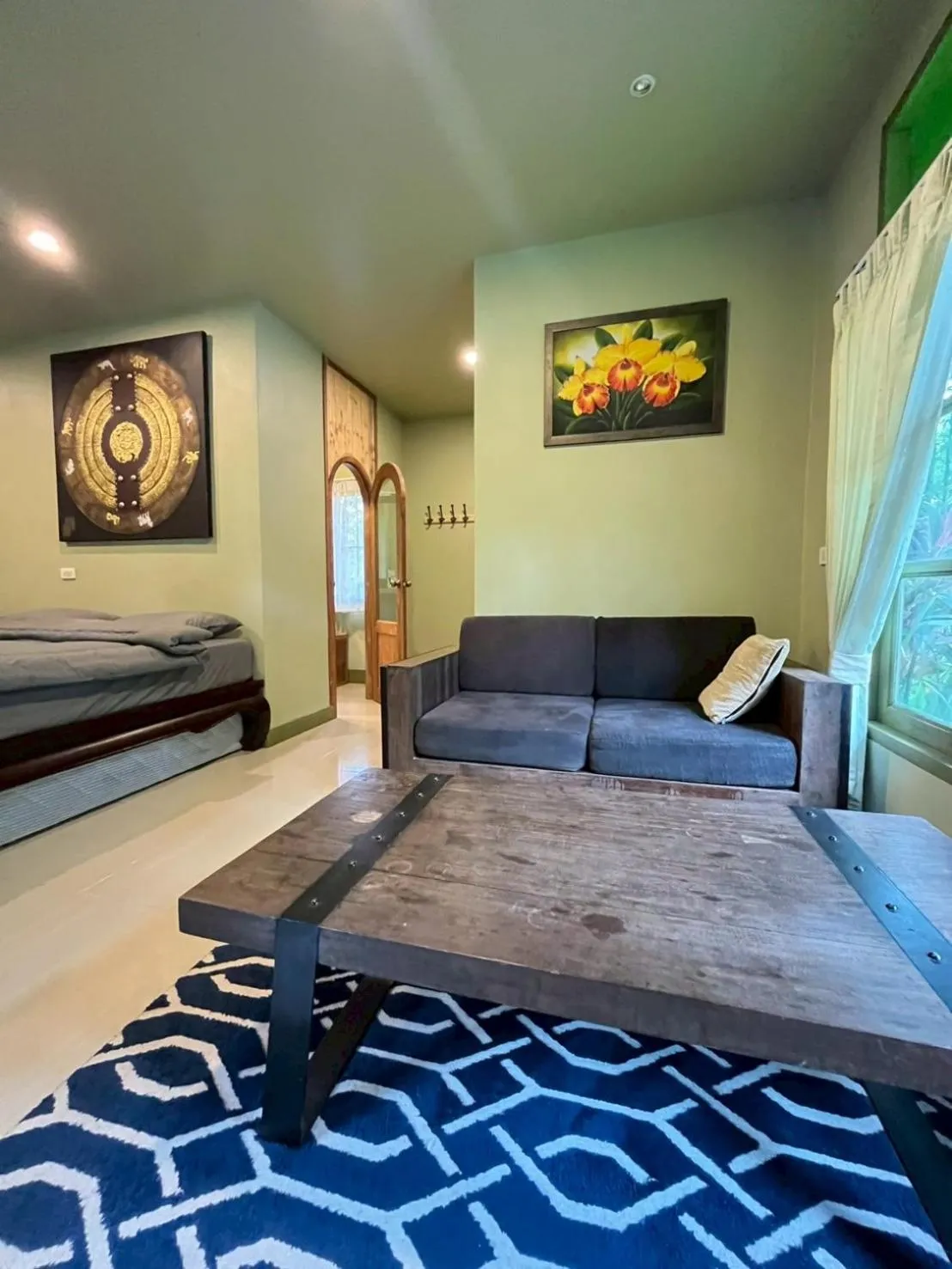 Seating area, Bed in Pai Panalee The Nature Boutique Hotel