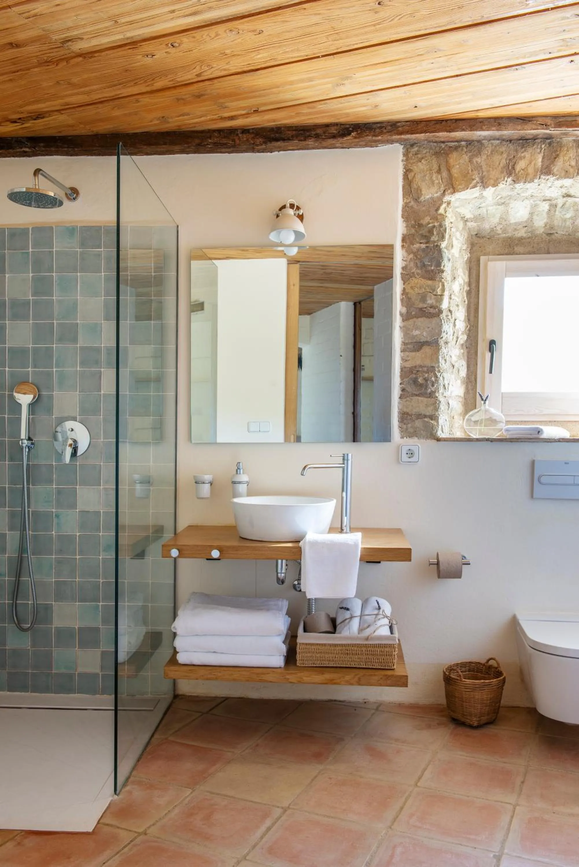 Bathroom in ECOTurisme Can Buch HOTEL