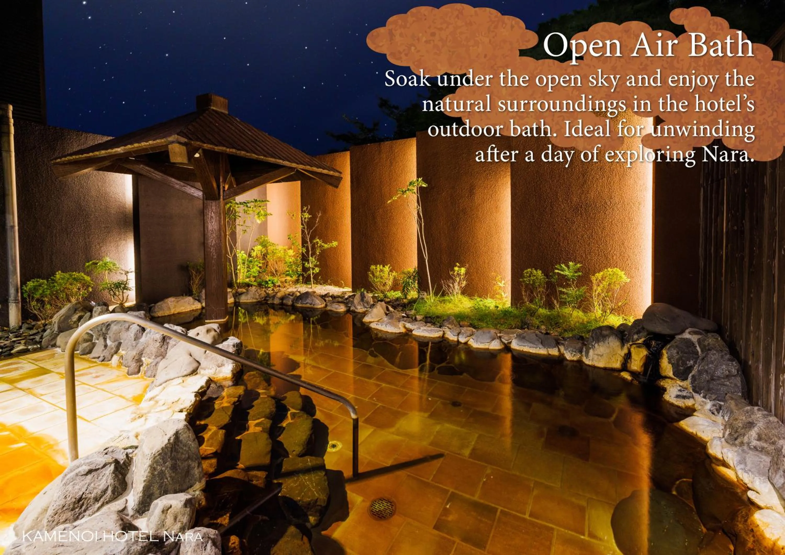 Open Air Bath in KAMENOI HOTEL Nara