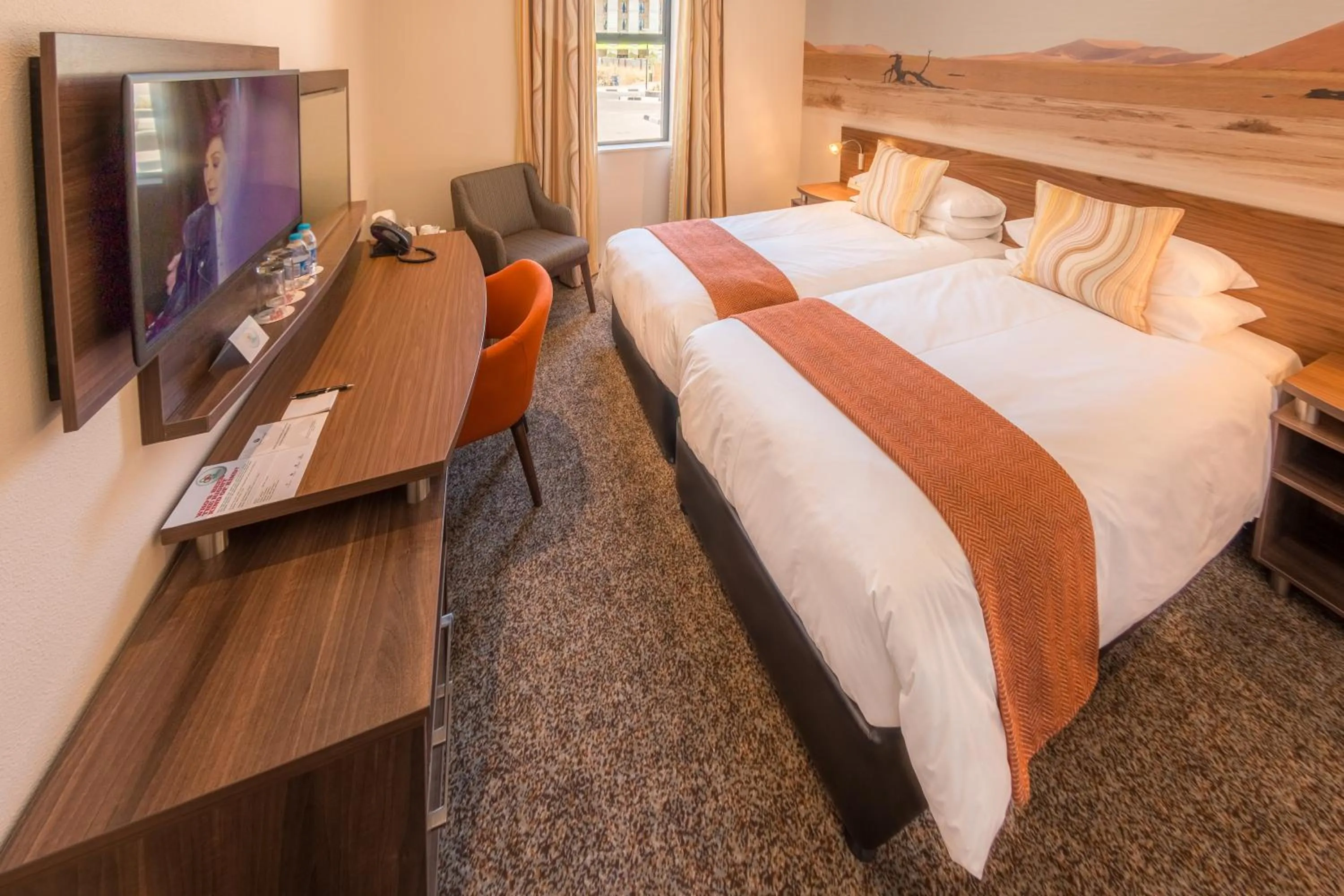 Bed in Town Lodge Windhoek, Namibia