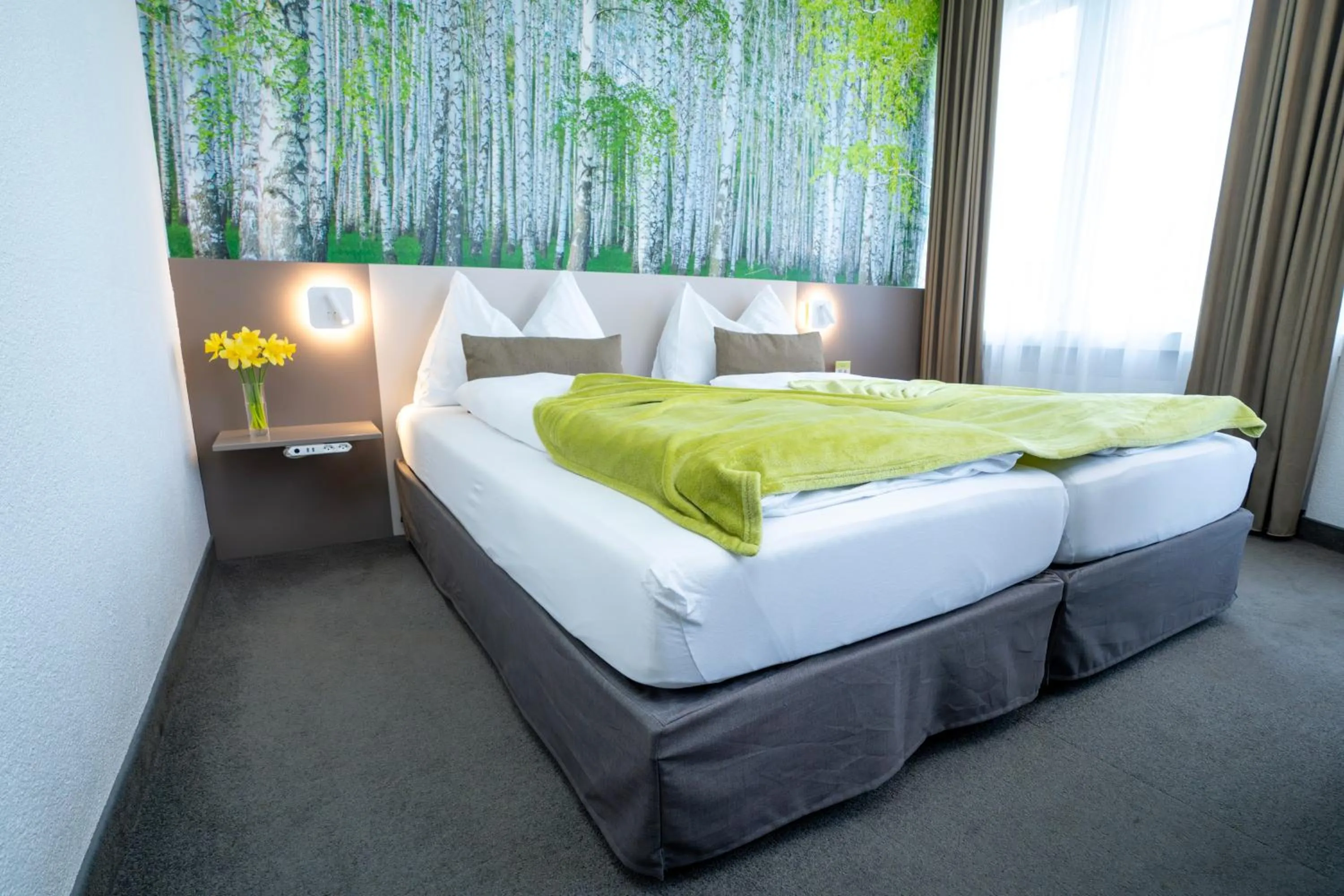 Bedroom, Bed in Hotel Waldhorn