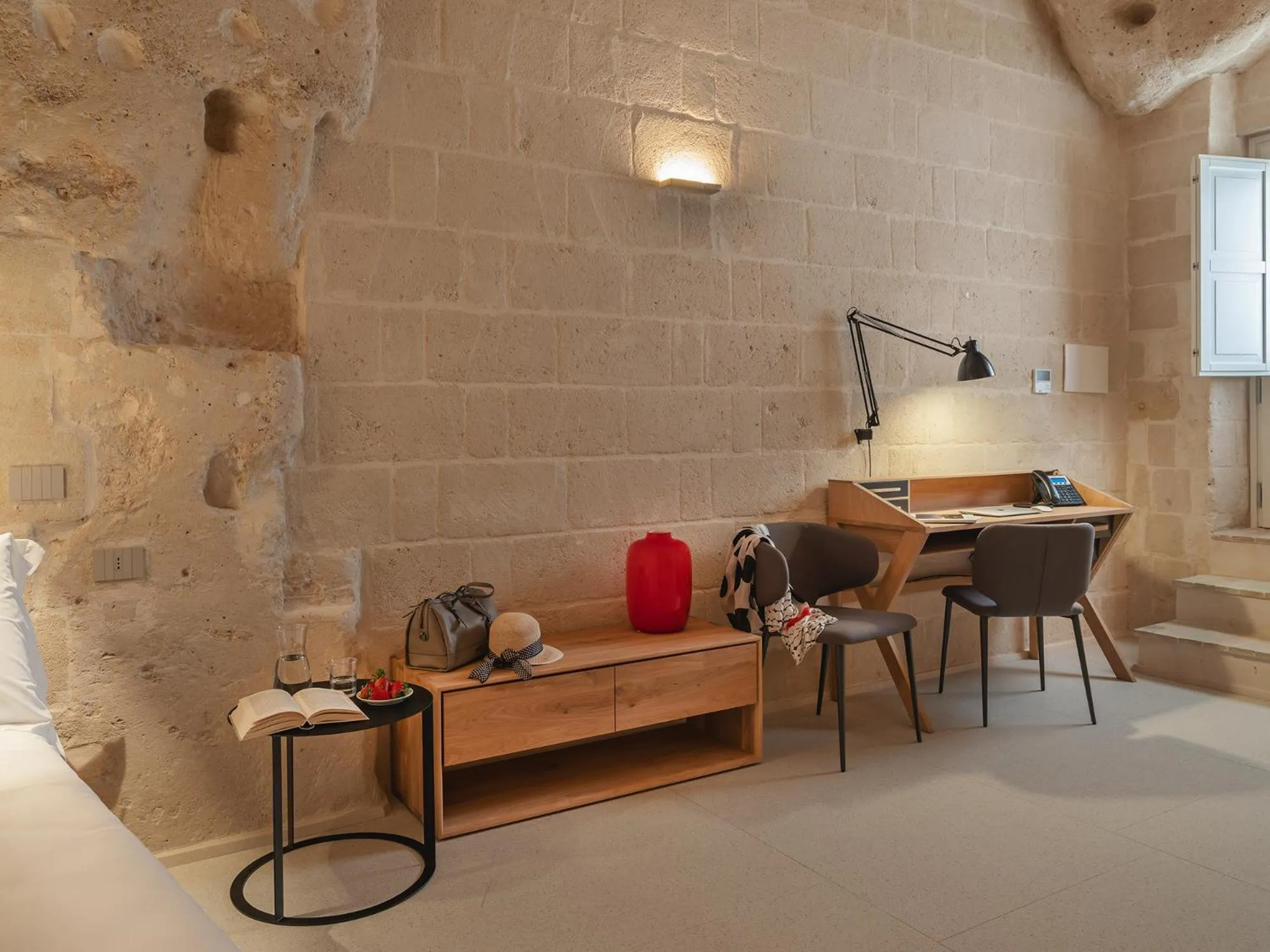 Seating area in Palazzo Degli Abati