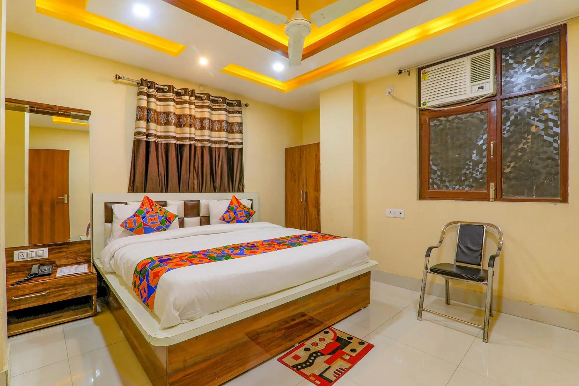 Bed in FabHotel Shree Galaxy