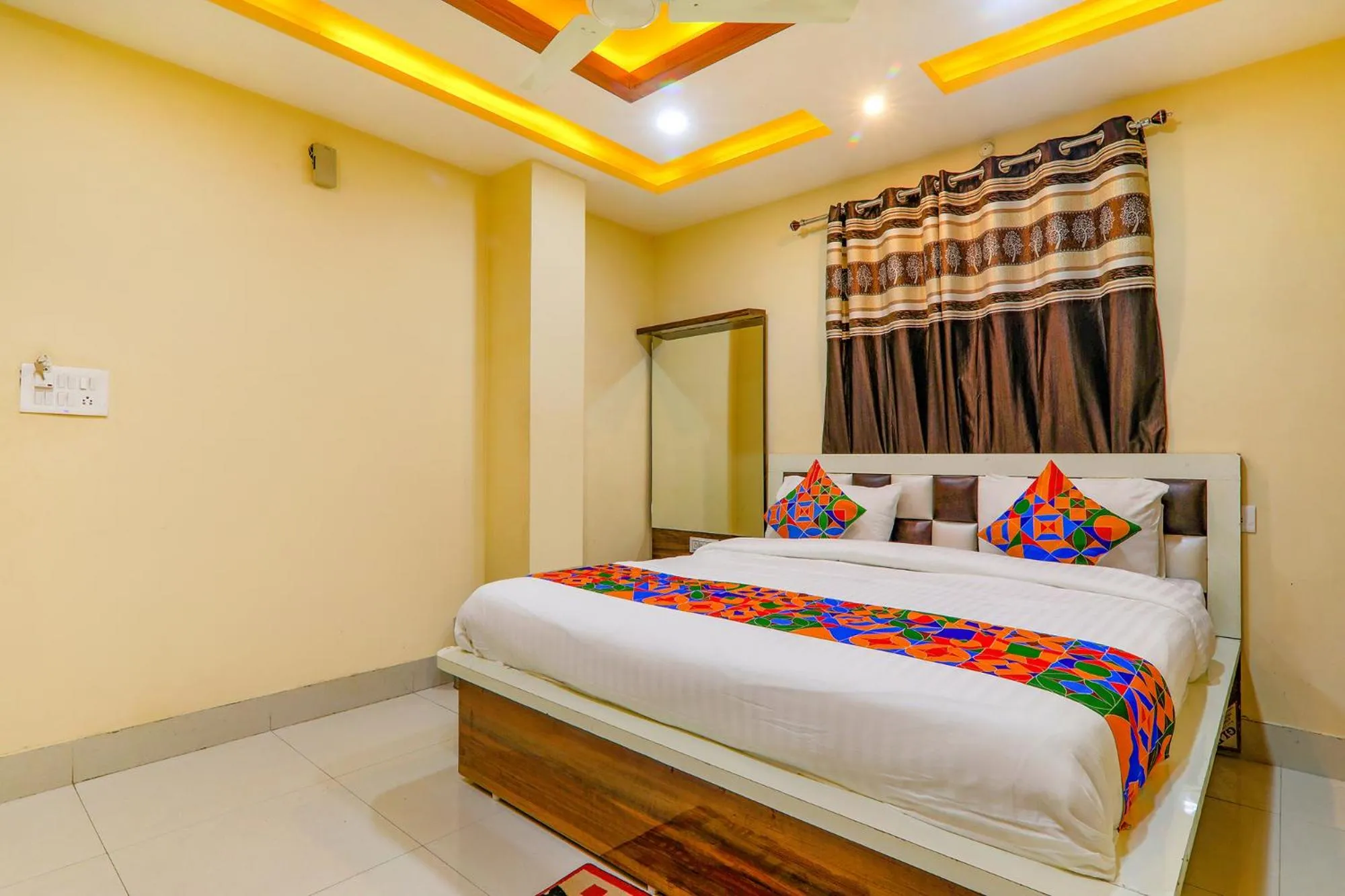 Bed in FabHotel Shree Galaxy
