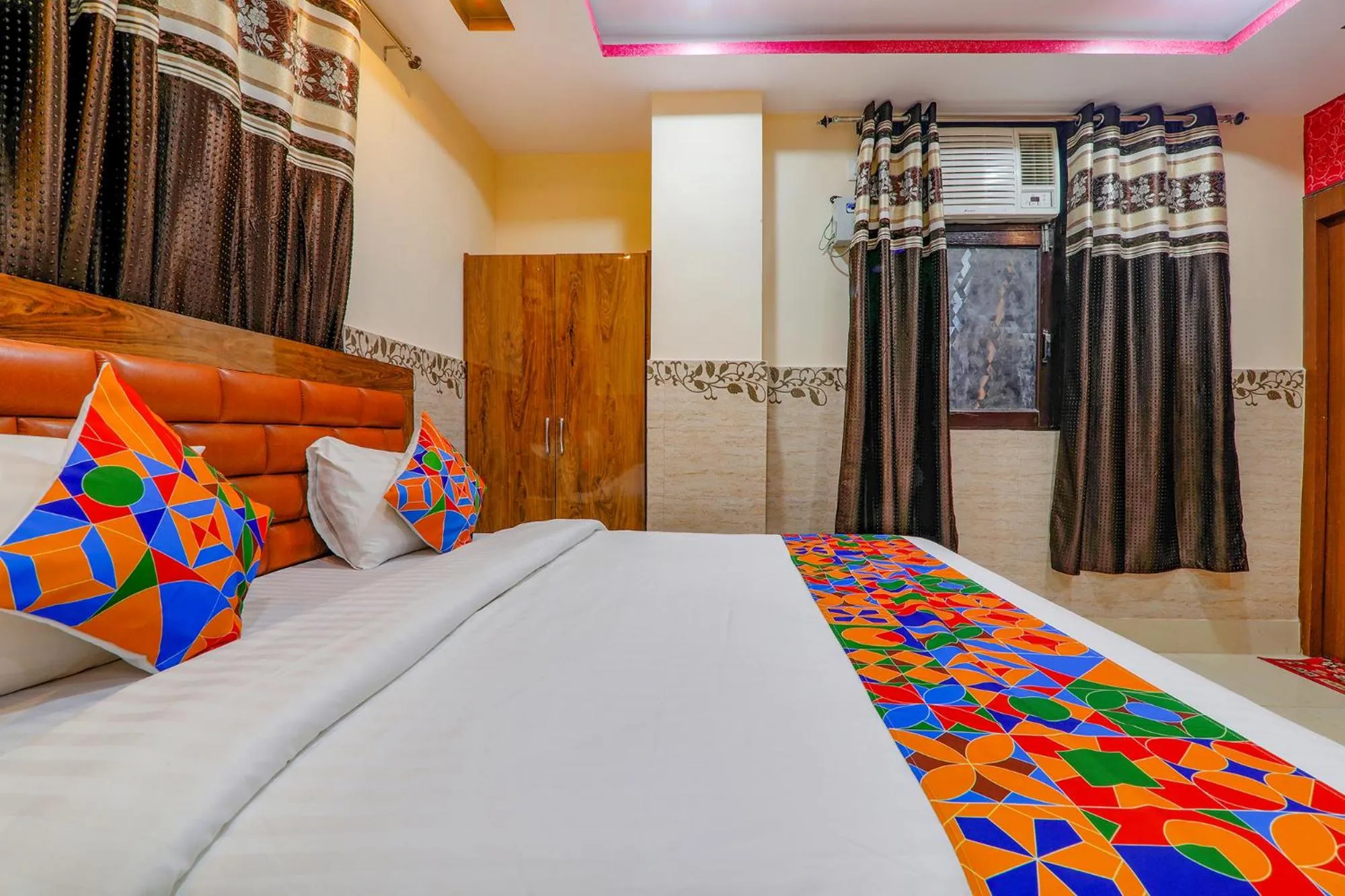 Bed in FabHotel Shree Galaxy