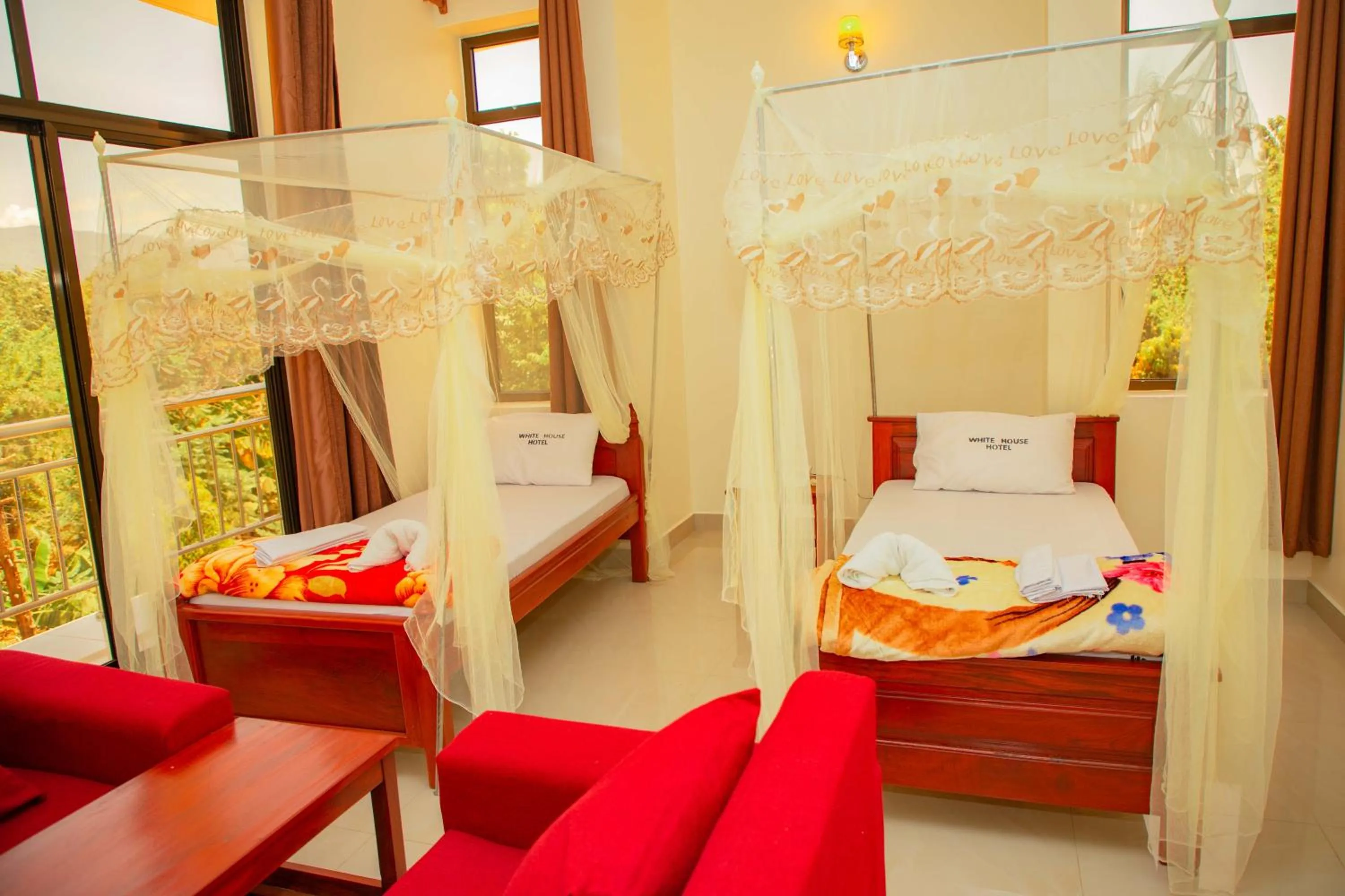 Bed in Kilimanjaro White House Hotel