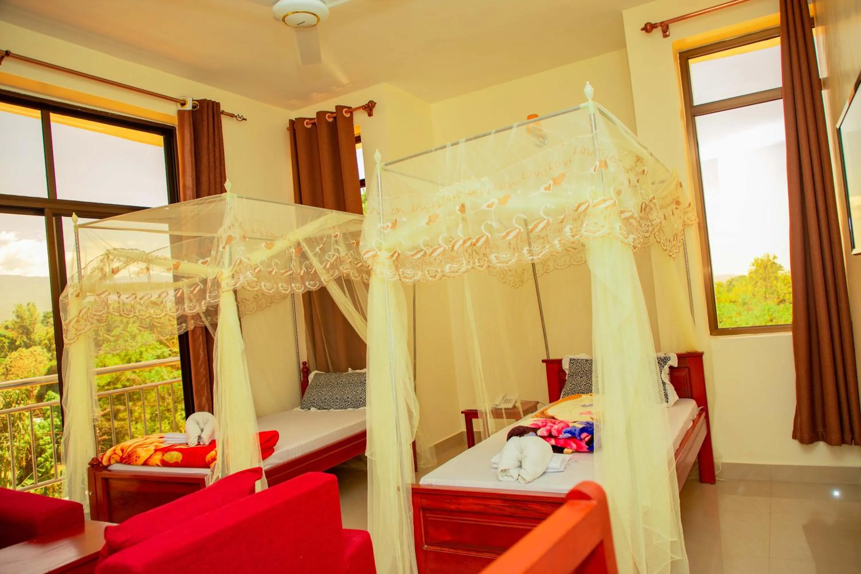 Bed in Kilimanjaro White House Hotel