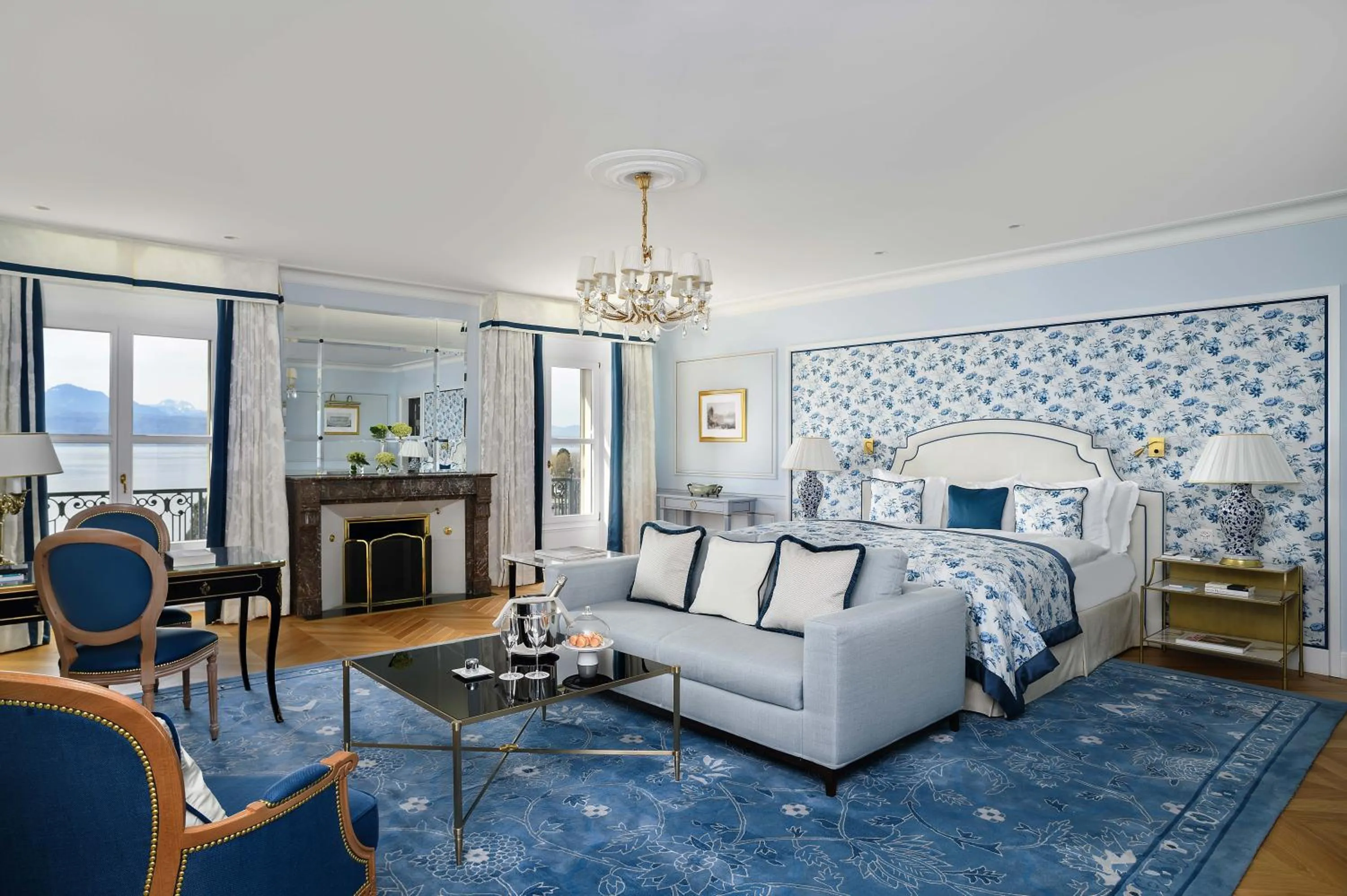 Seating area in Beau-Rivage Palace