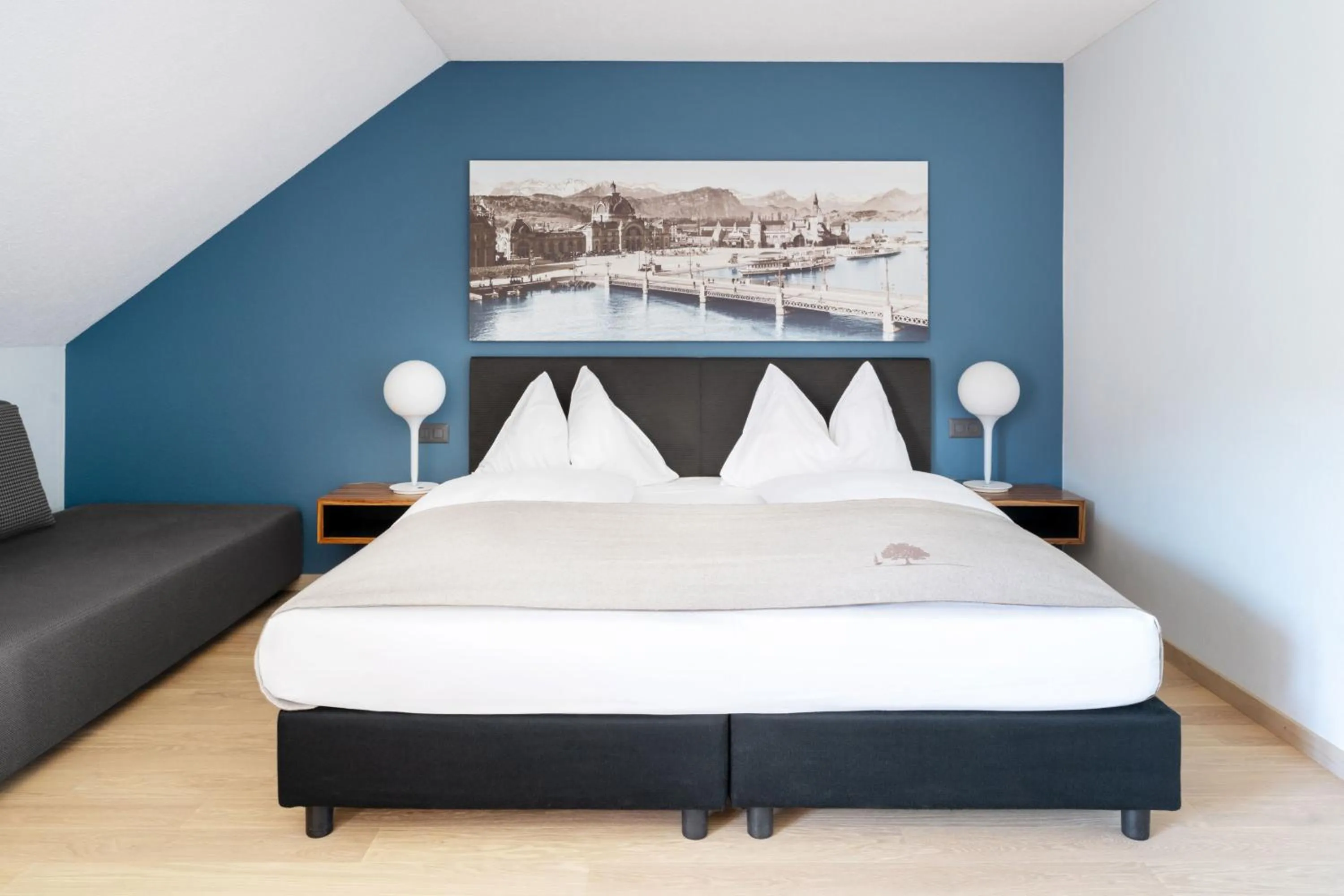 Bed in Seehotel Kastanienbaum