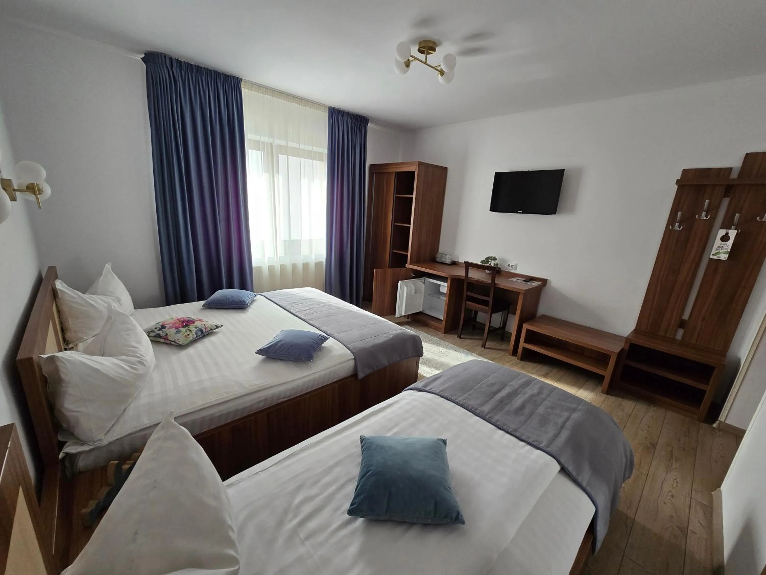 Bed in Pensiunea Transilvania