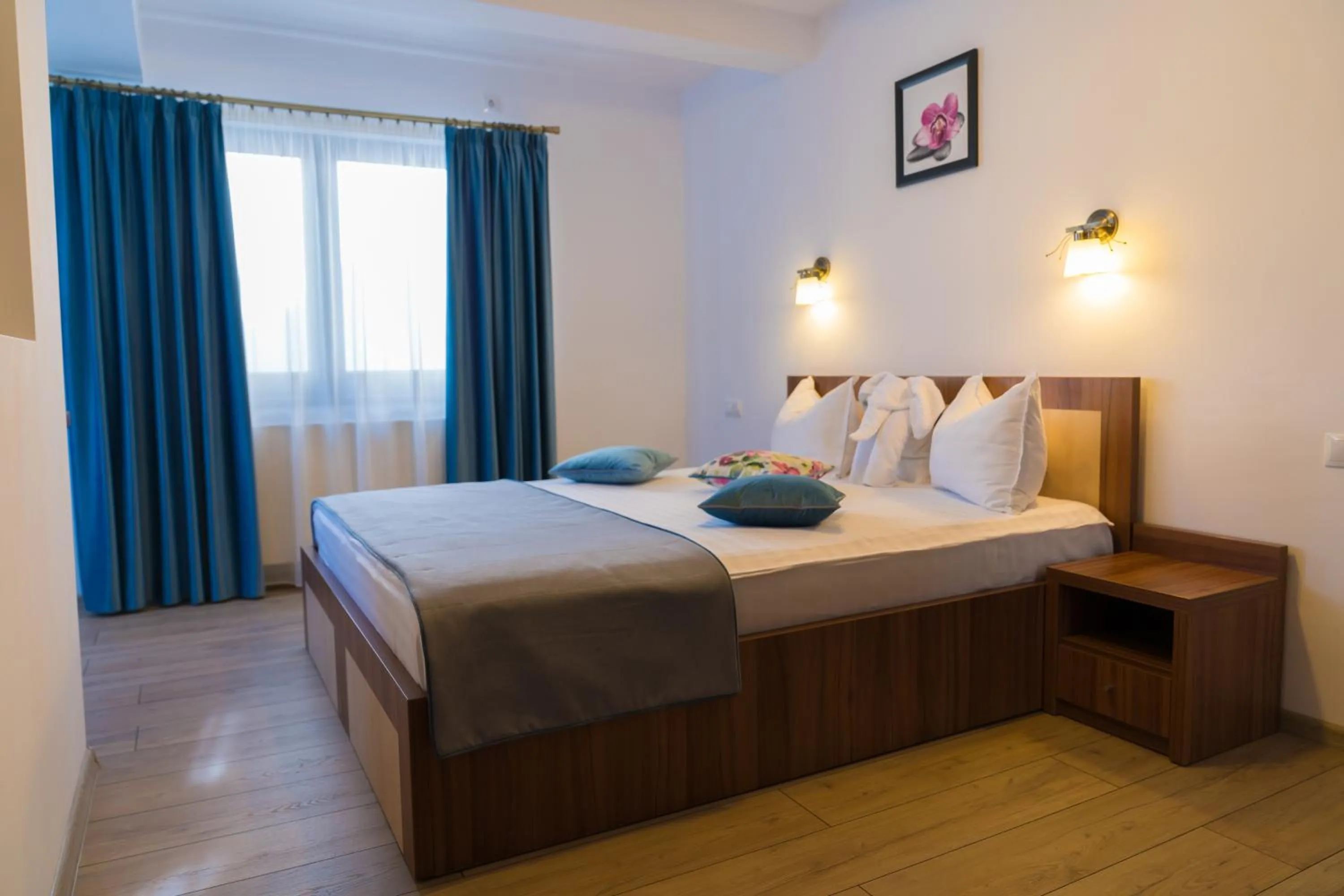 Bed in Pensiunea Transilvania