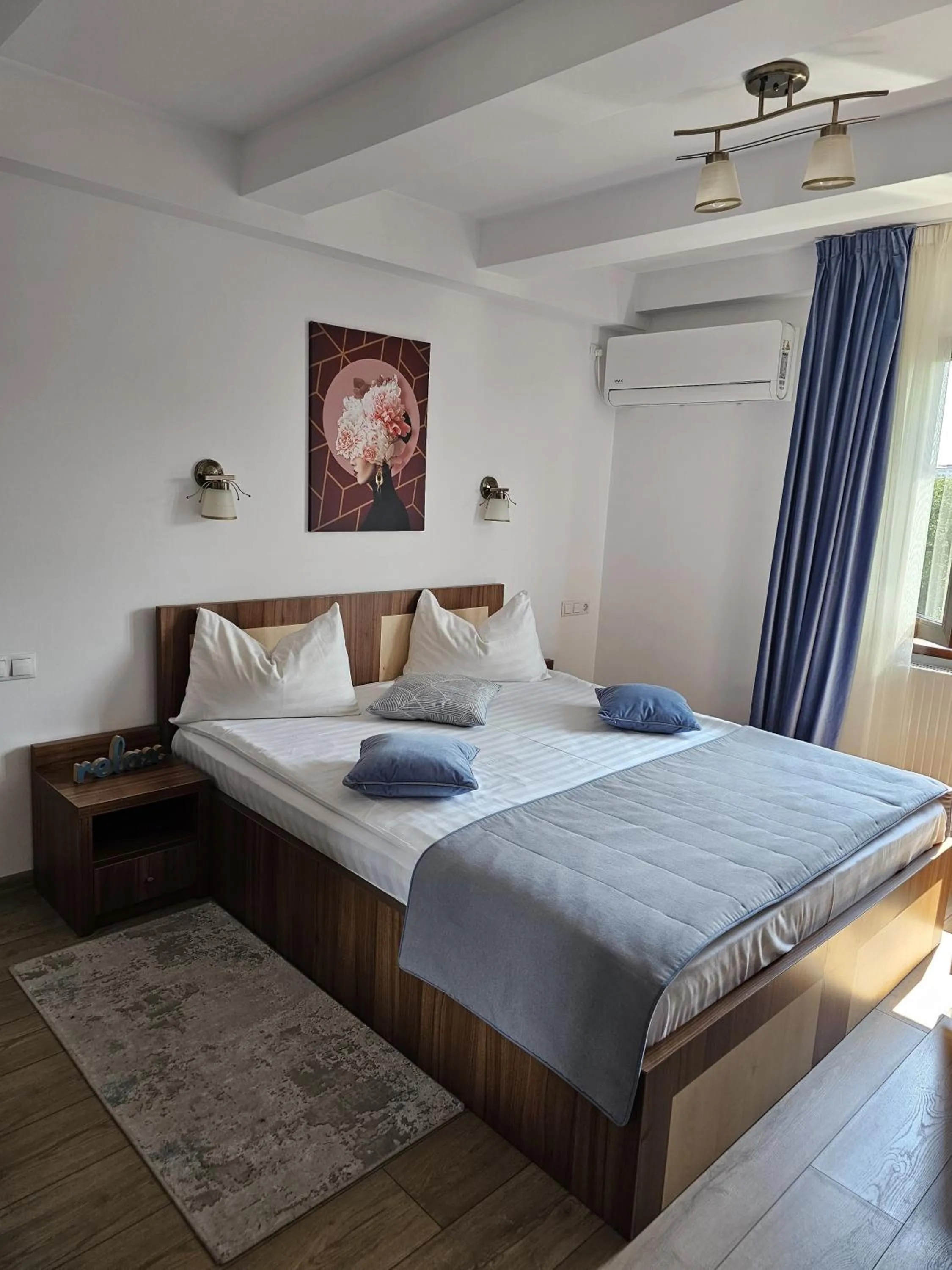 Bed in Pensiunea Transilvania