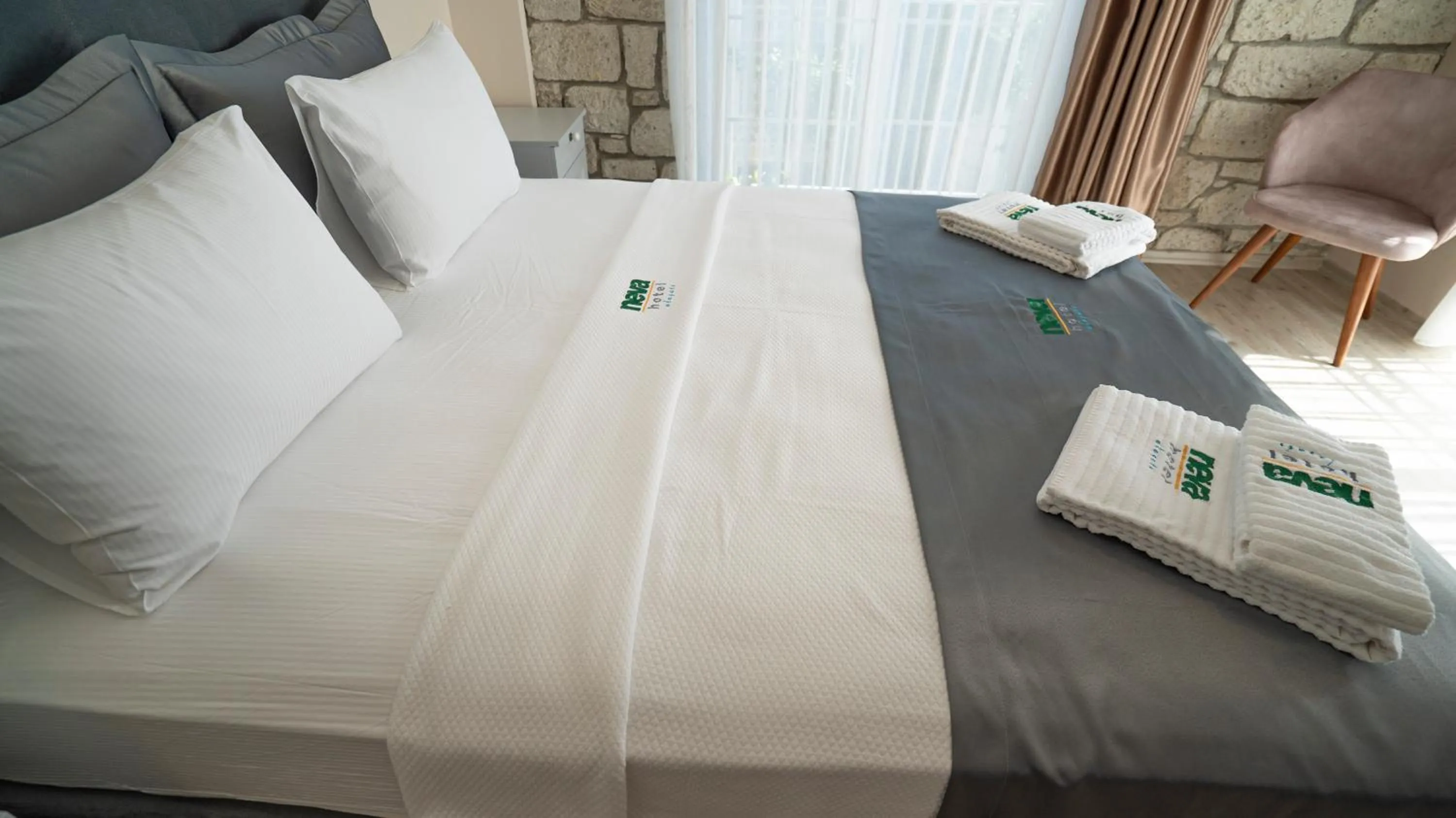 Bed in Neva Hotel Alaçatı