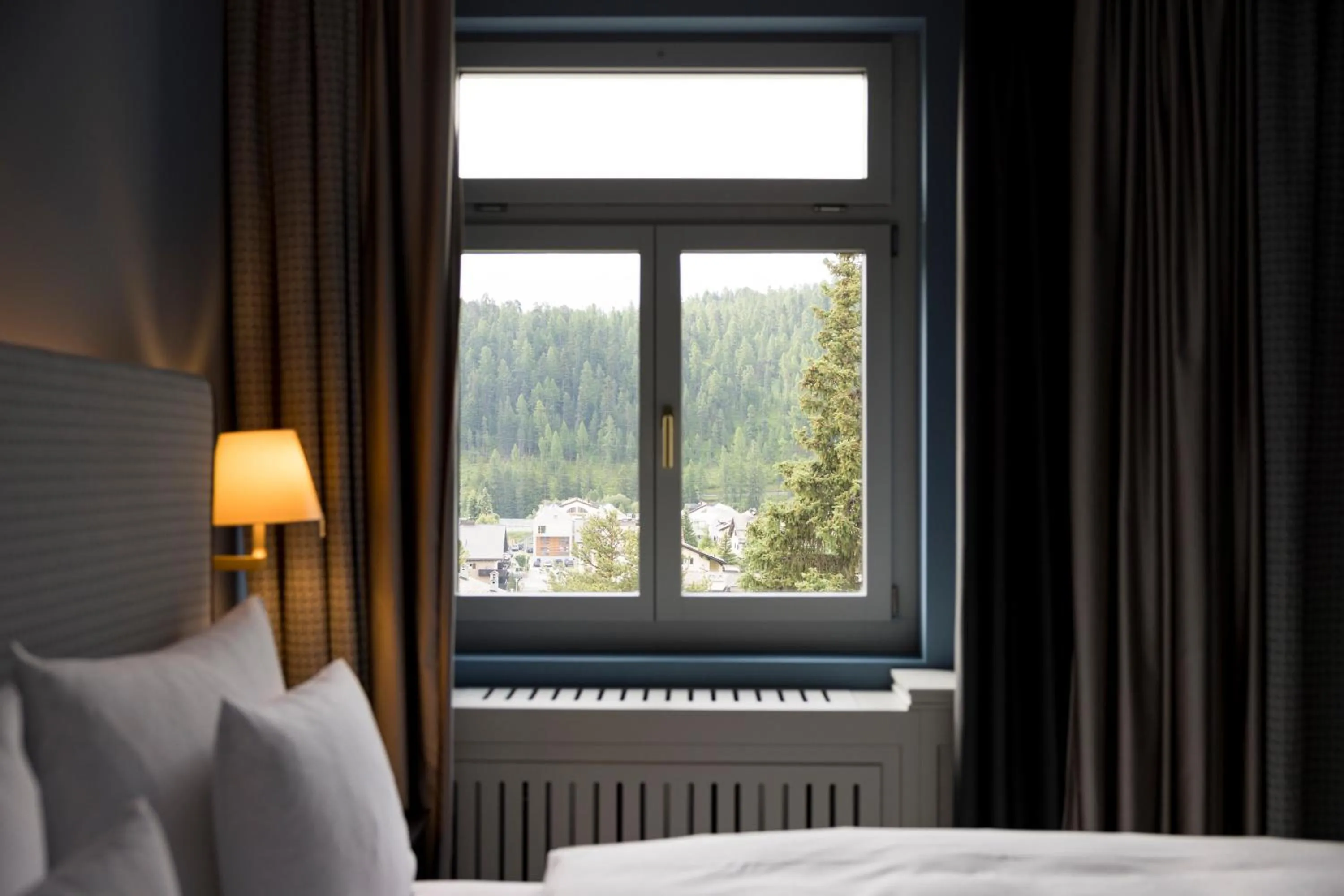 Bed in Cresta Palace Celerina St Moritz Ski In and Ski Out
