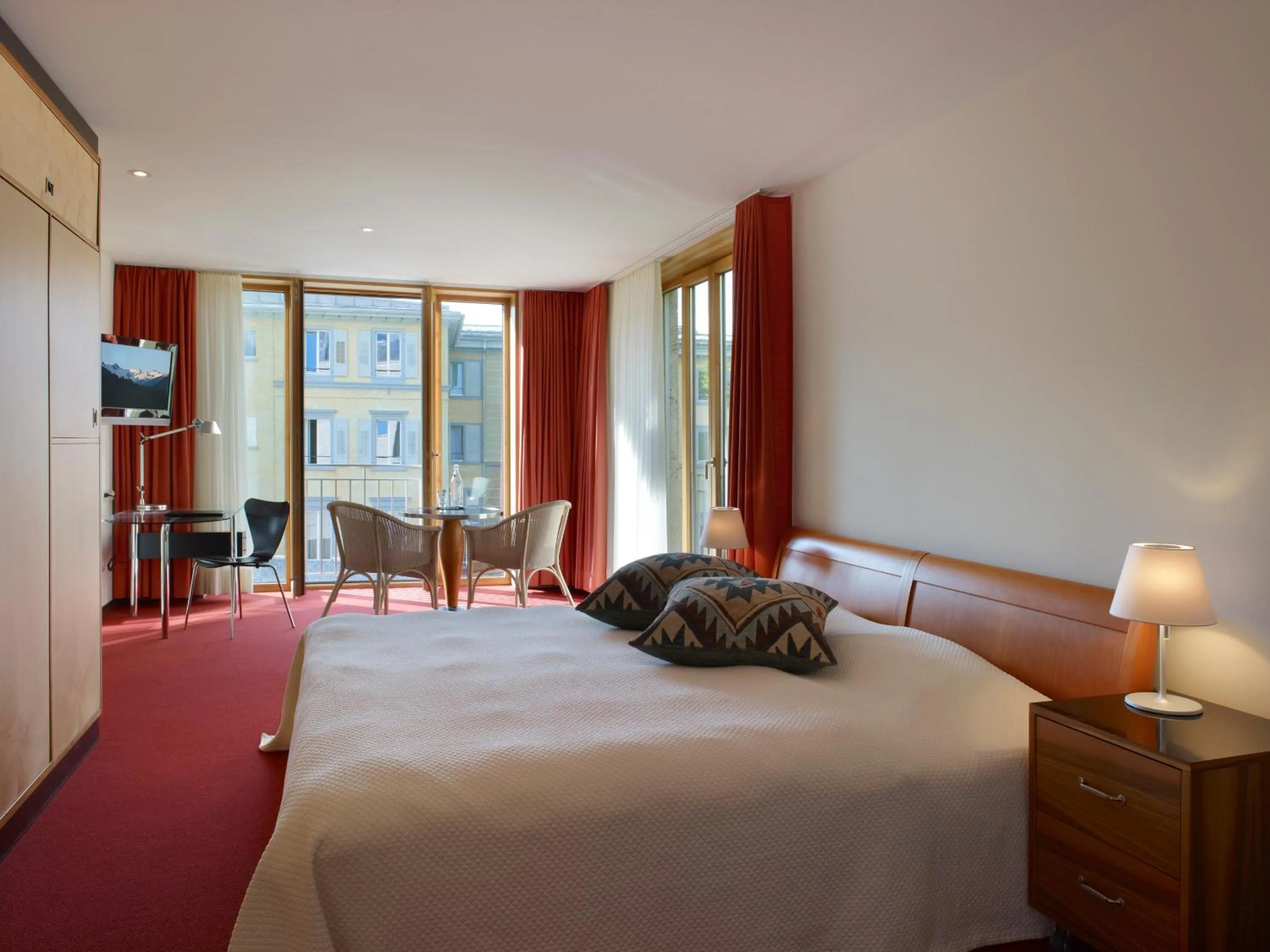 Photo of the whole room, Bed in Hotel Saratz Pontresina Mountain Resort & Spa