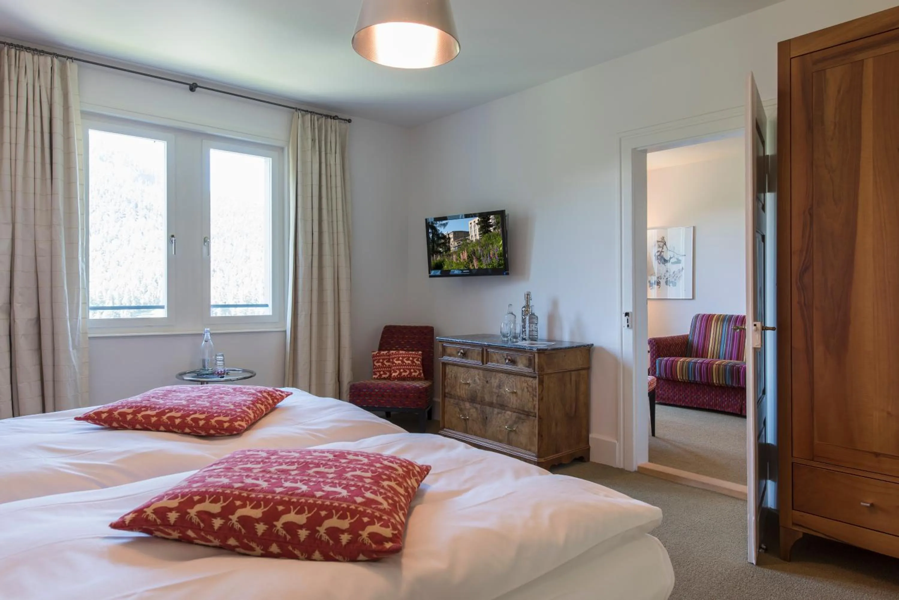 Photo of the whole room, Bed in Hotel Saratz Pontresina Mountain Resort & Spa