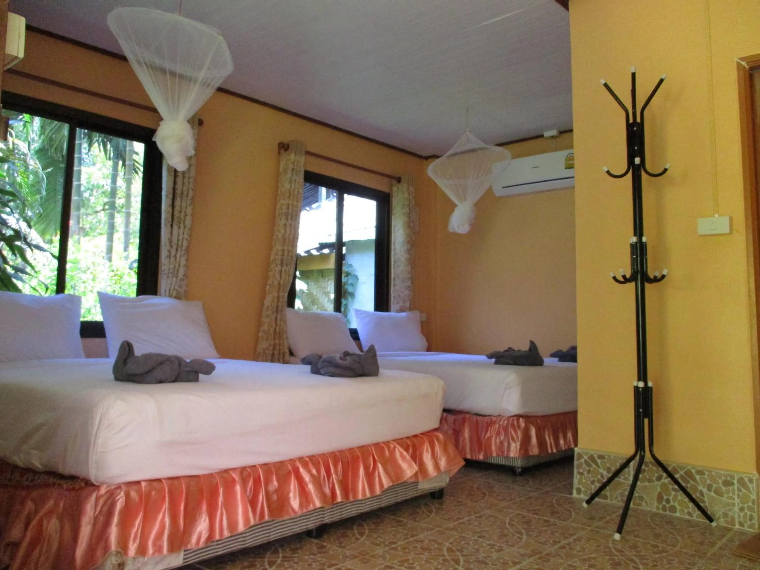 Bed in Khaosok Island Resort