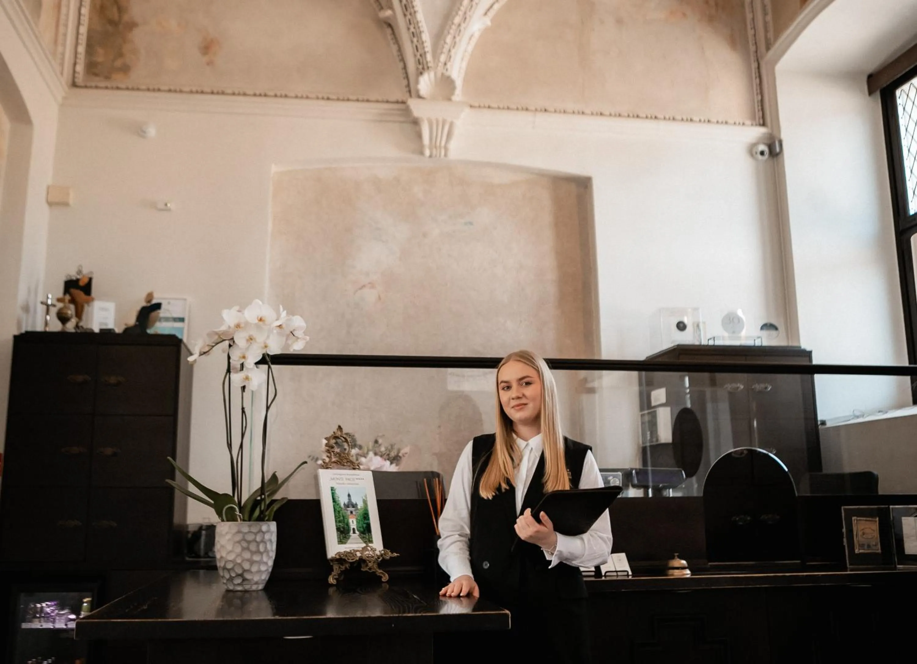 Lobby or reception in Monte Pacis Hotel In Pažaislis