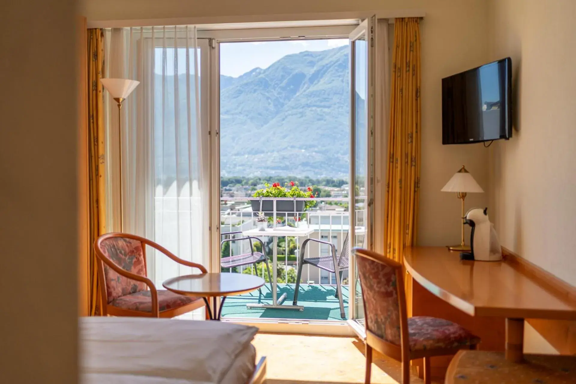 Superior Panorama Double Room with Balcony Lake view in Hotel La Perla Superior Panorama Double Room with Balcony Lake view in Hotel La Perla