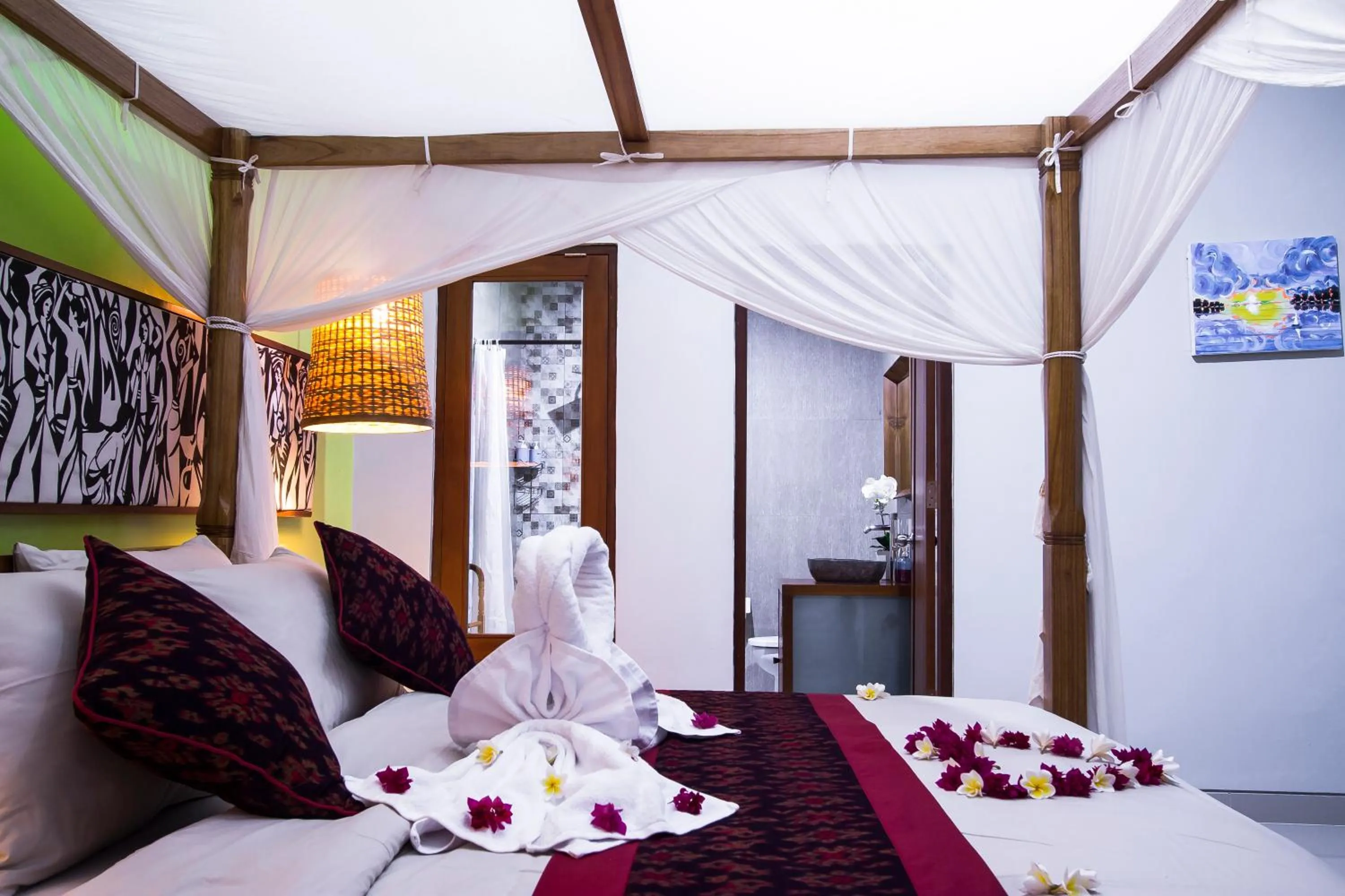 Bed in Ubud Suarga Mesari Private Pool Villa