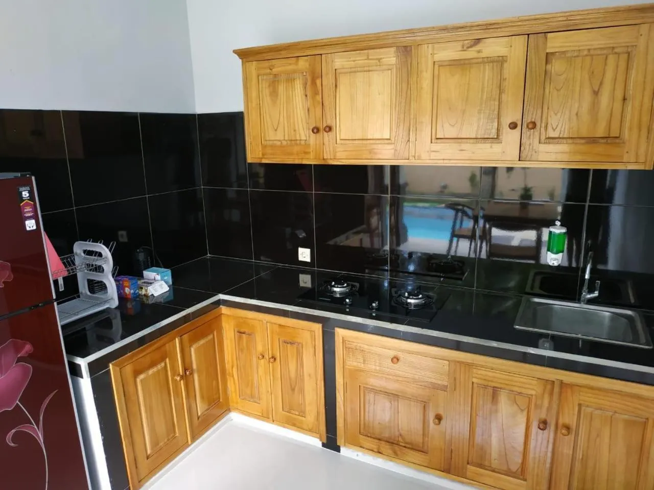 Kitchen or kitchenette in Ubud Suarga Mesari Private Pool Villa