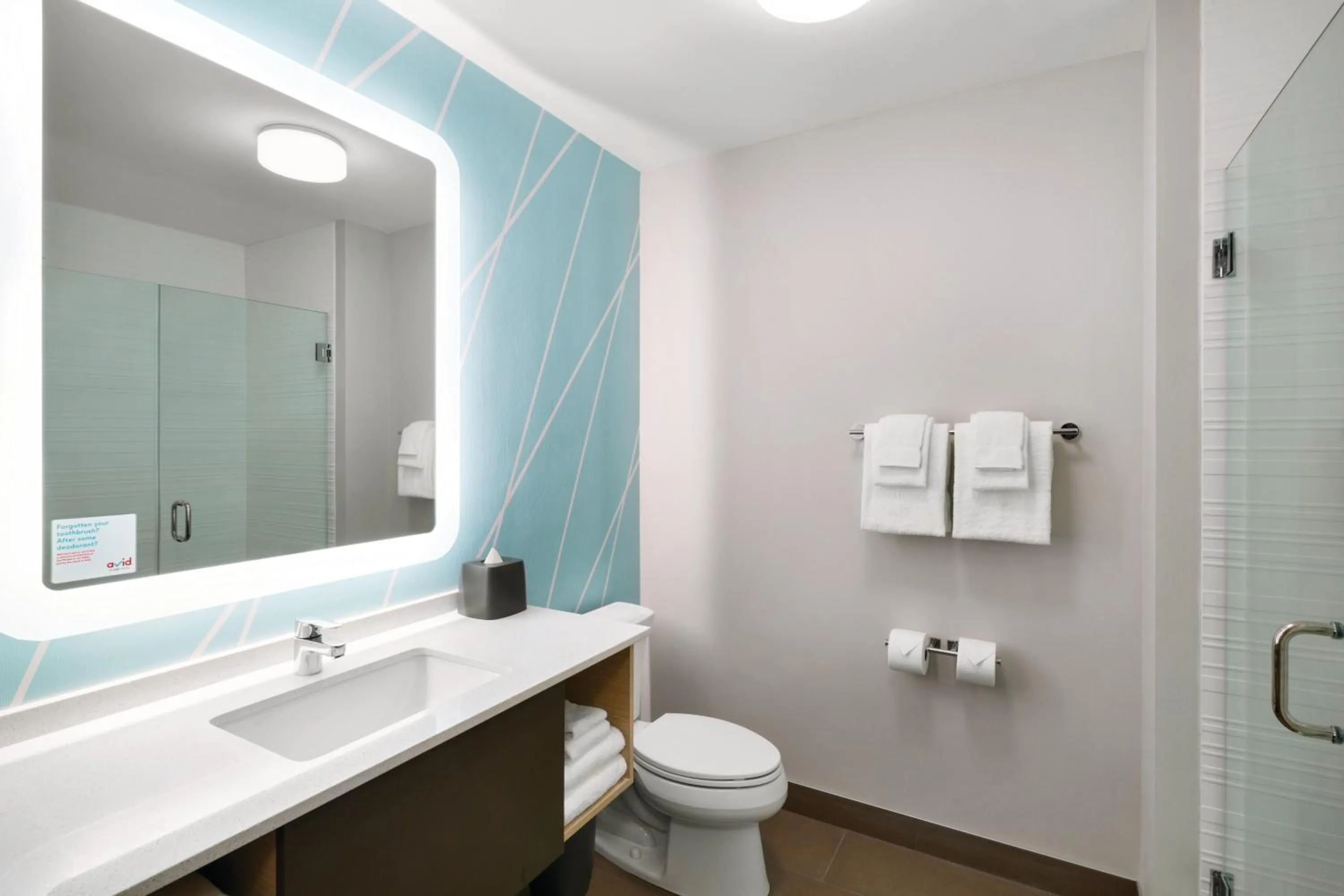 Shower in Avid Hotel Cedar Rapids South - Arpt Area by IHG