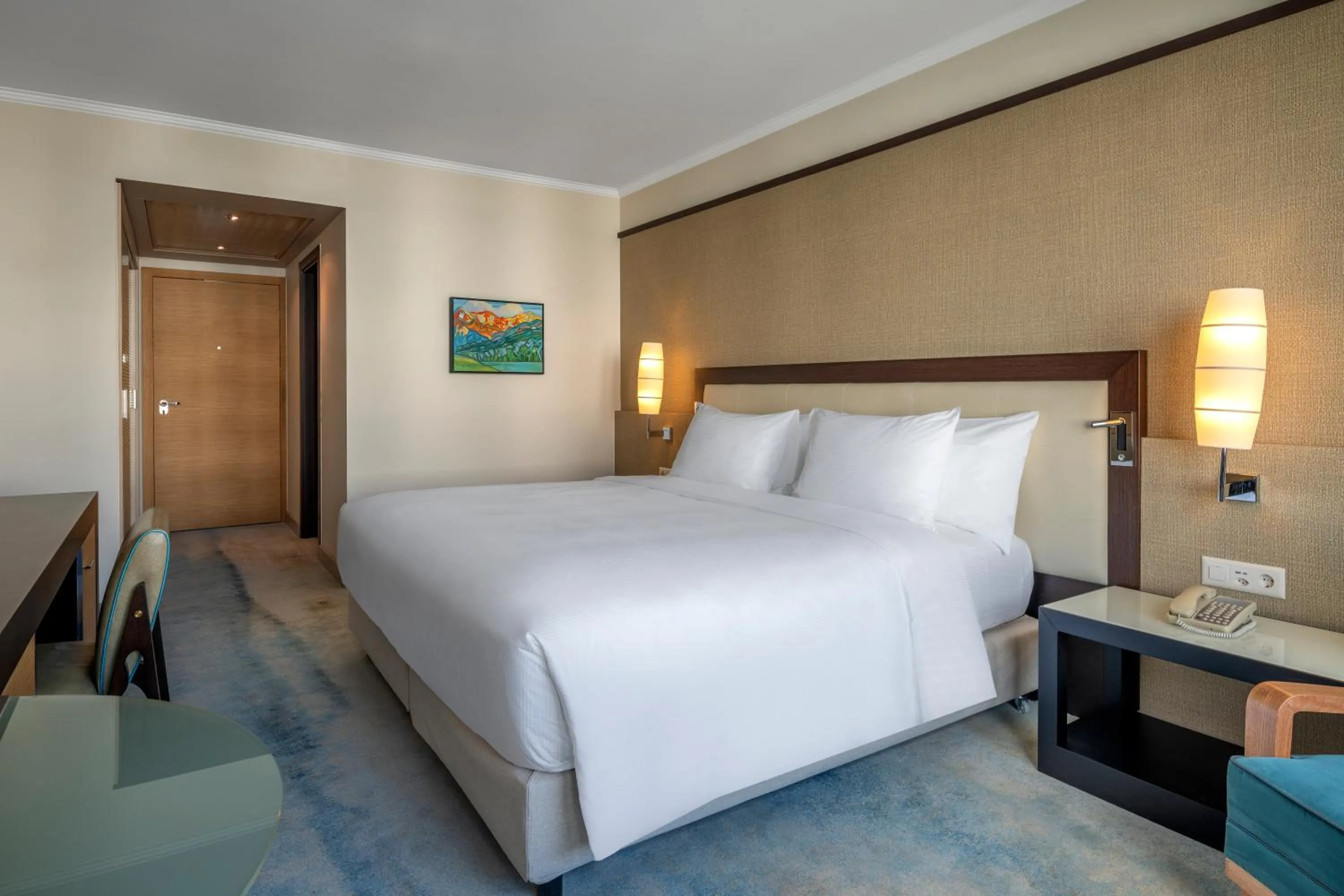 Bedroom, Bed in Hilton Geneva Hotel and Conference Centre