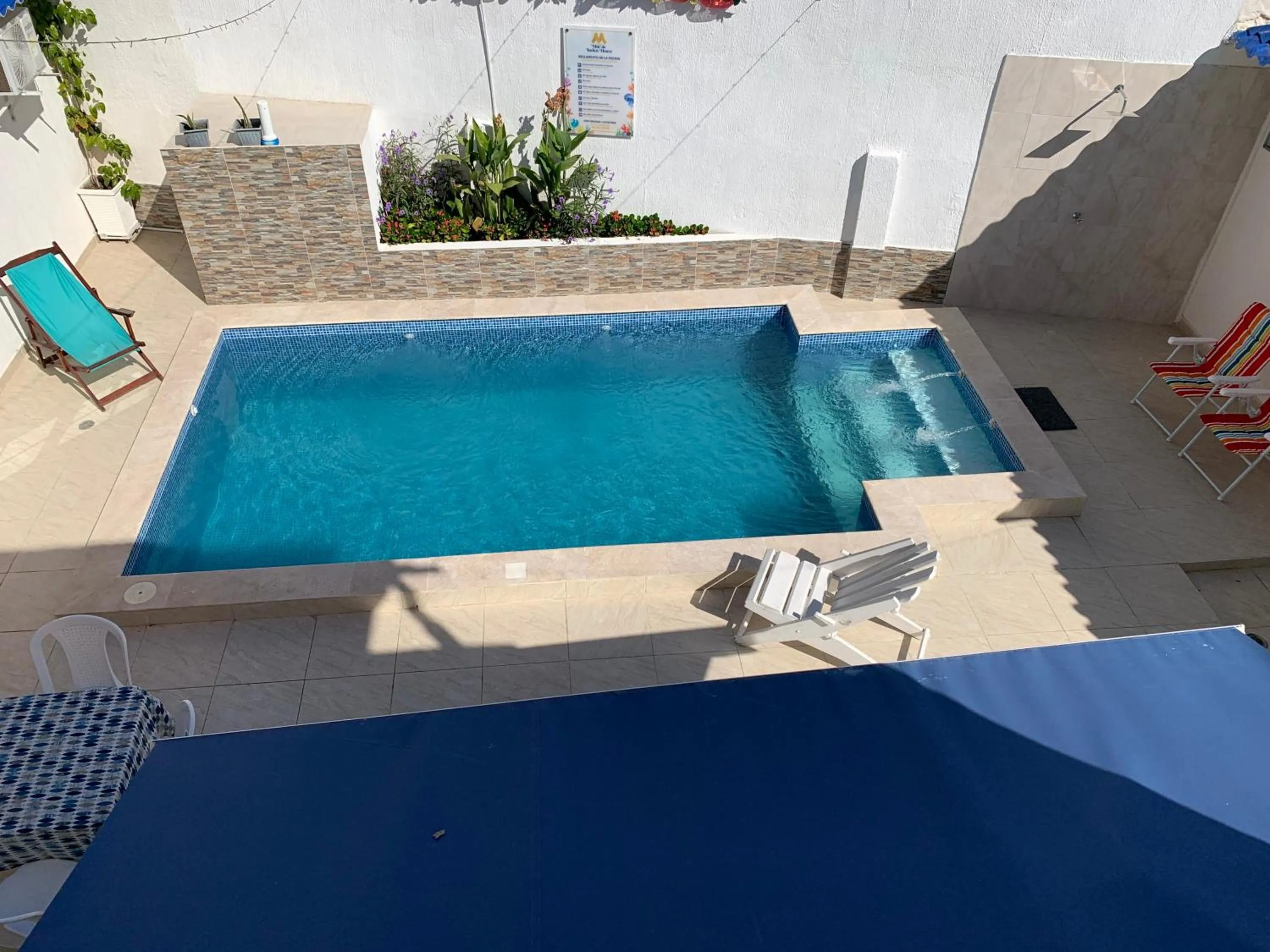 Pool view in Mar de Indias House