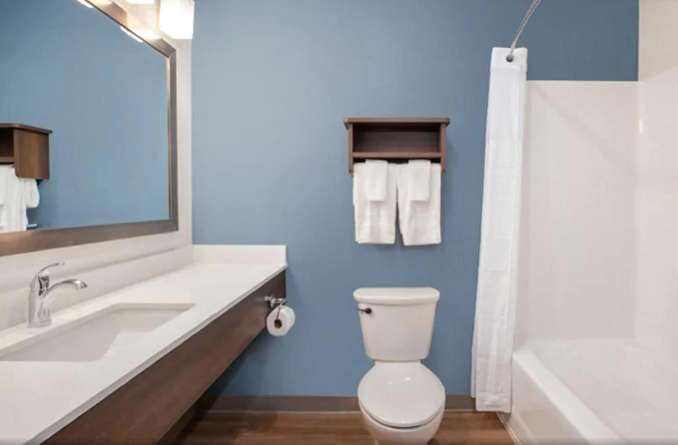 Bathroom in WoodSpring Suites Chattanooga