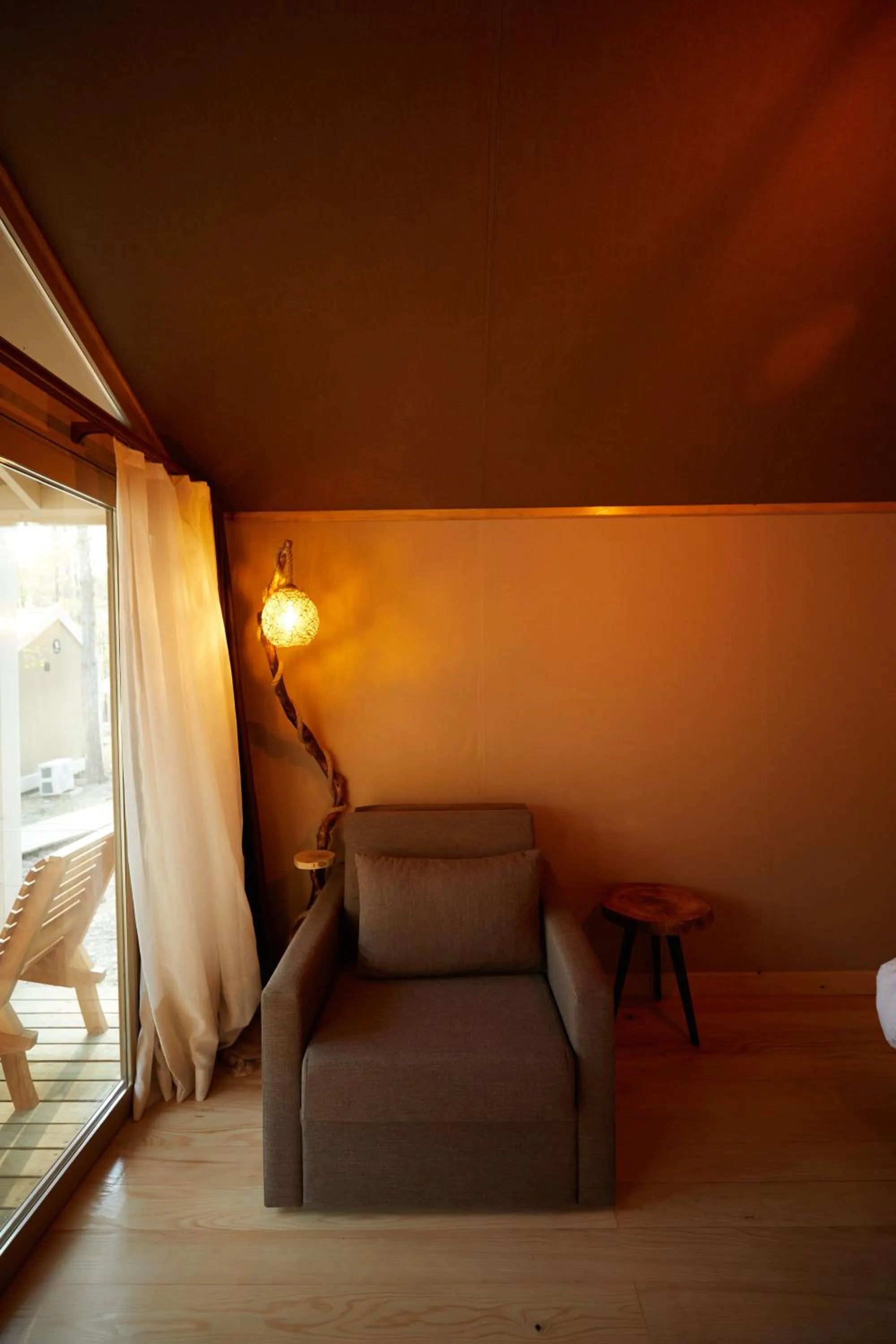 Seating area in LONGOSPHERE GLAMPING