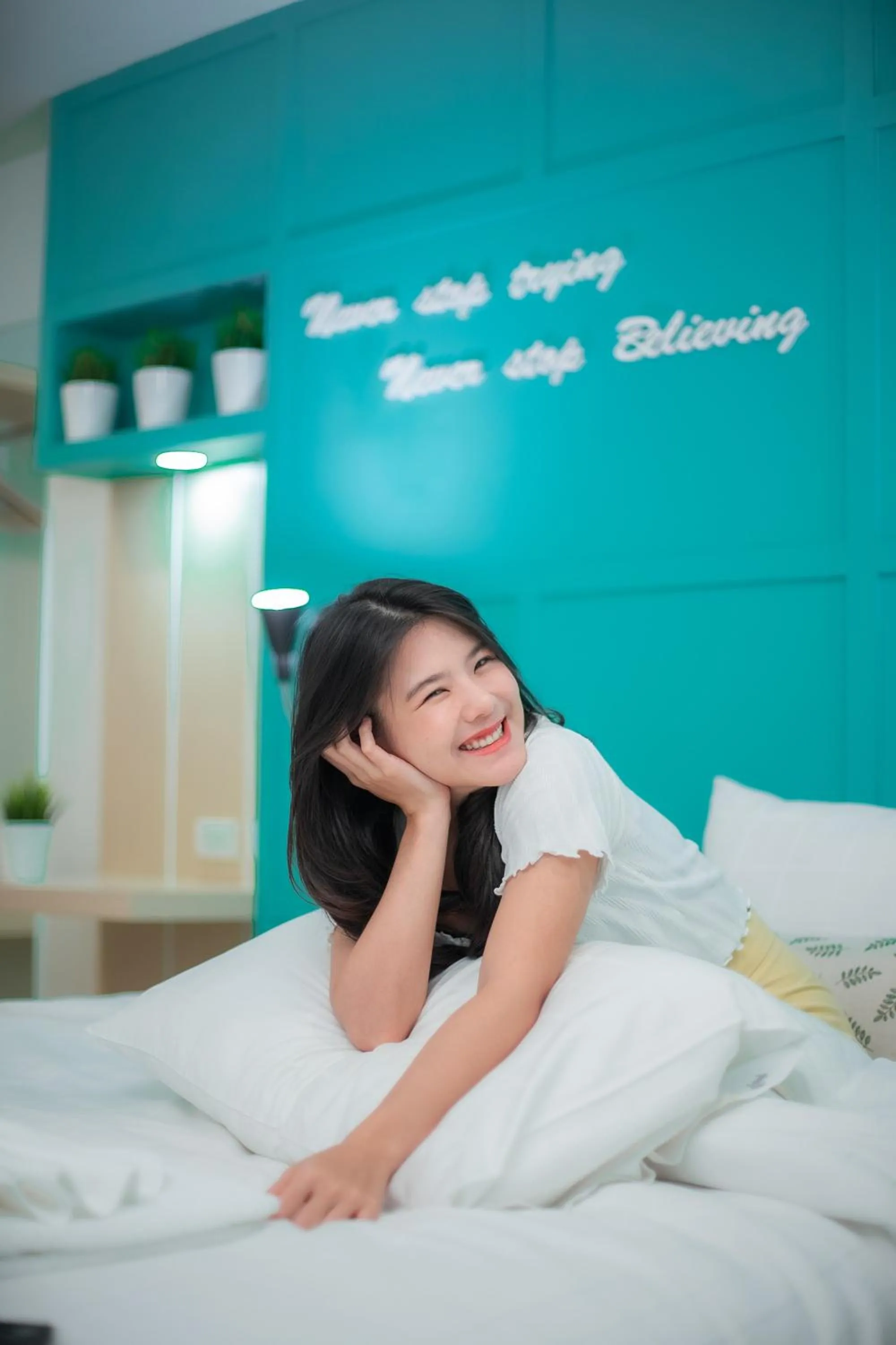 People, Bed in Tiny Krabi Hotel