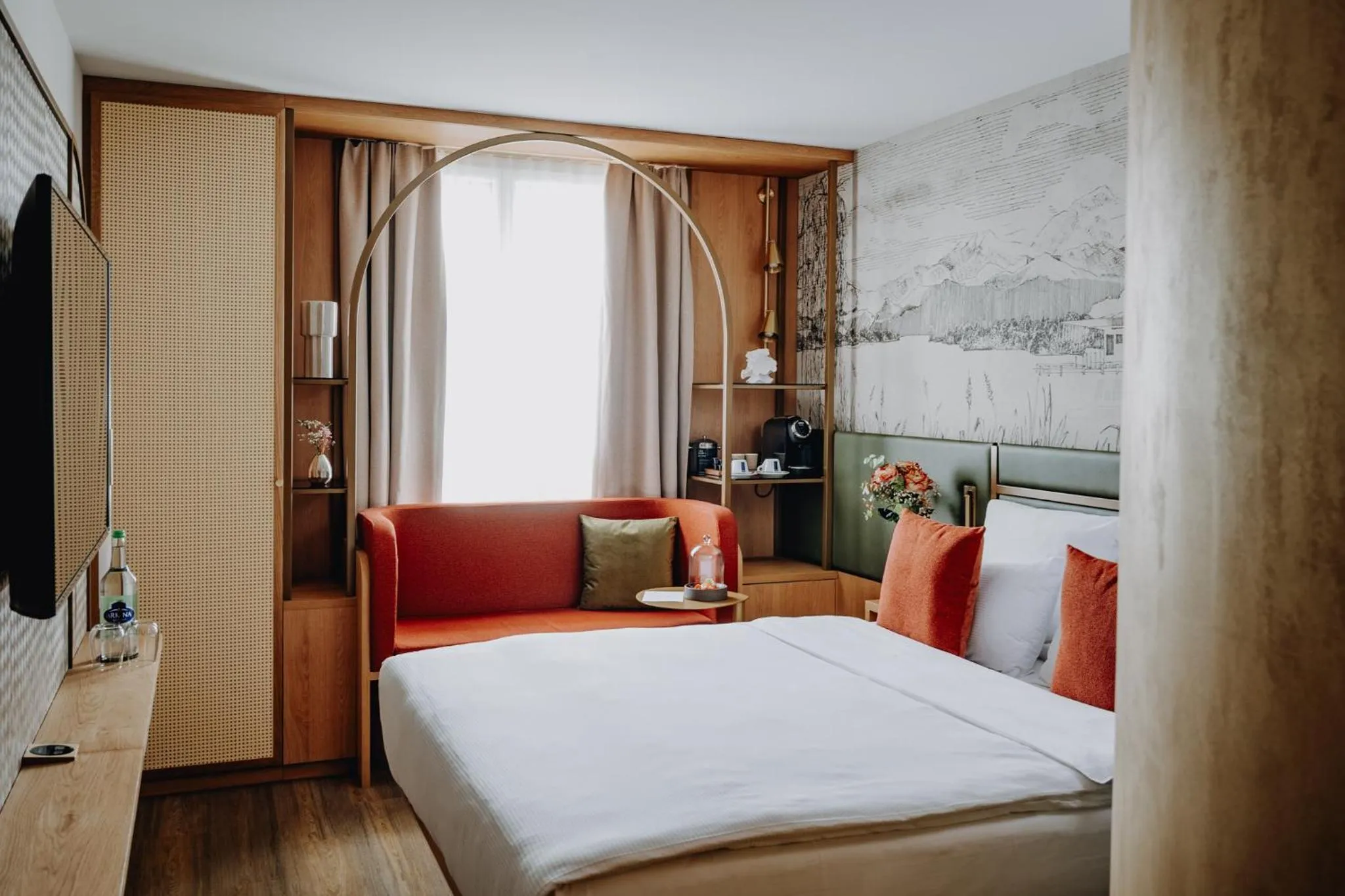 Photo of the whole room, Bed in AMERON Luzern Hotel Flora
