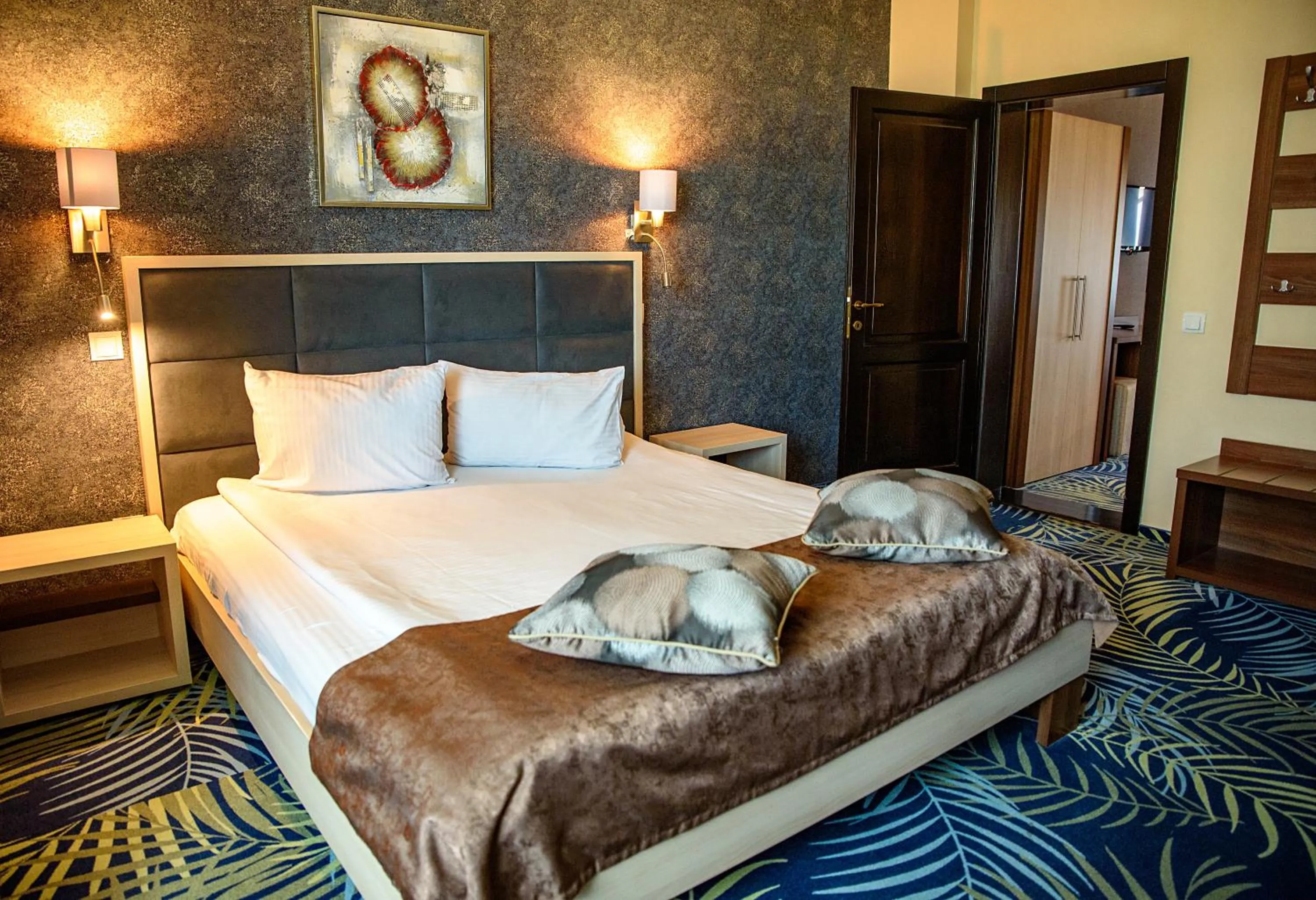 Bed in Hotel Stefani