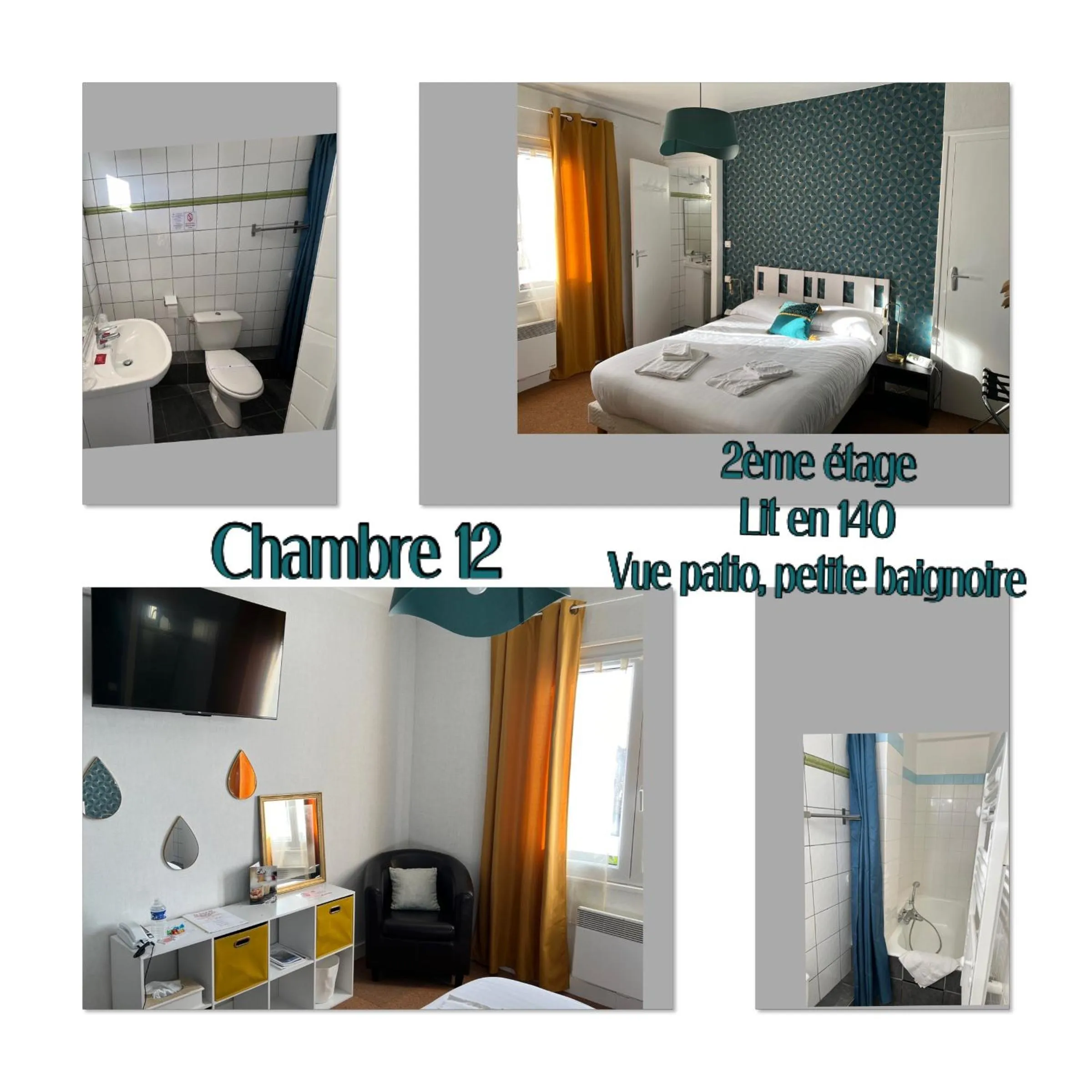Bedroom, Bed in Le Crist'Al, hôtel climatisé, front de mer, proche du centre ville, et solution de restauration