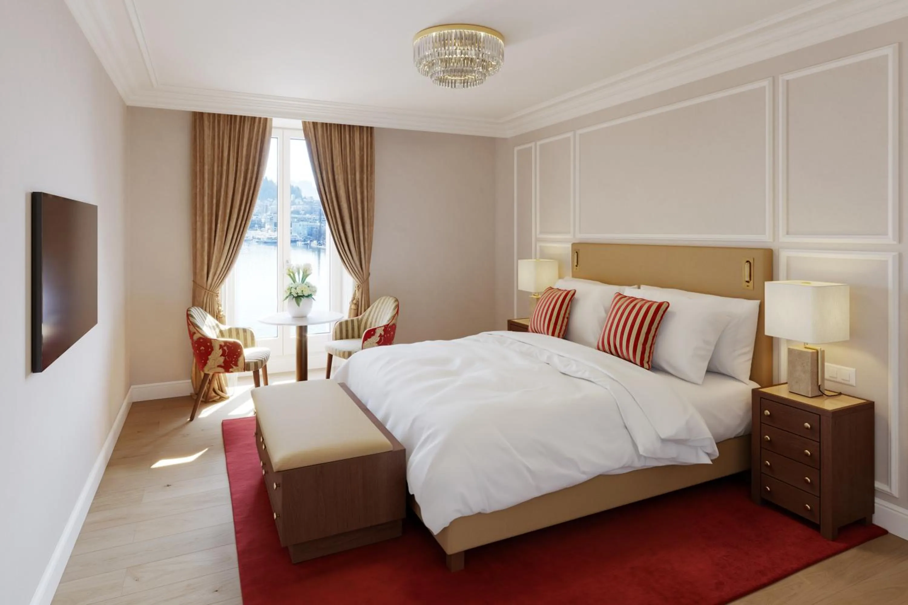 Double or Twin Room with View in Grand Hotel National Luzern