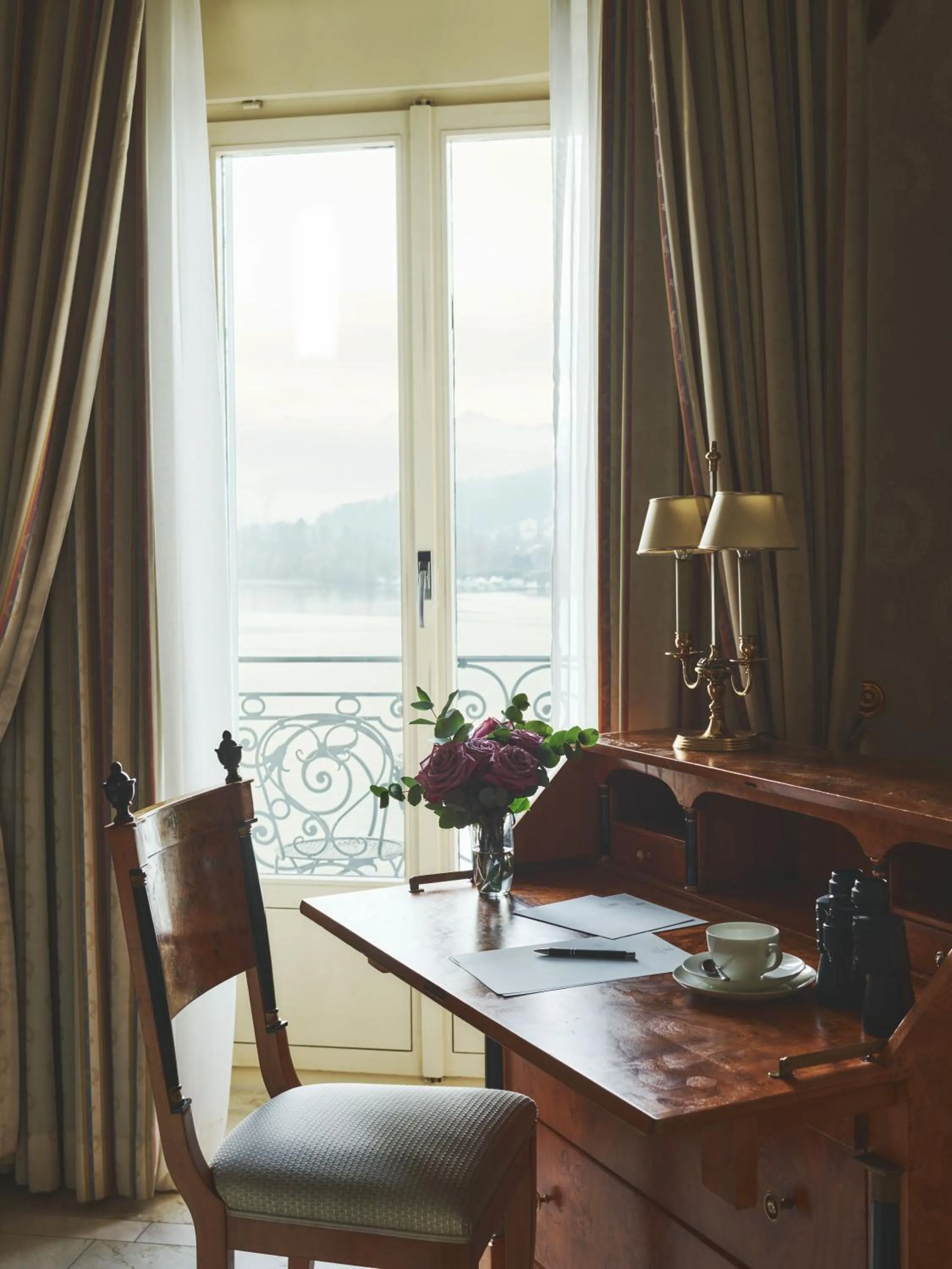 Lake view in Grand Hotel National Luzern