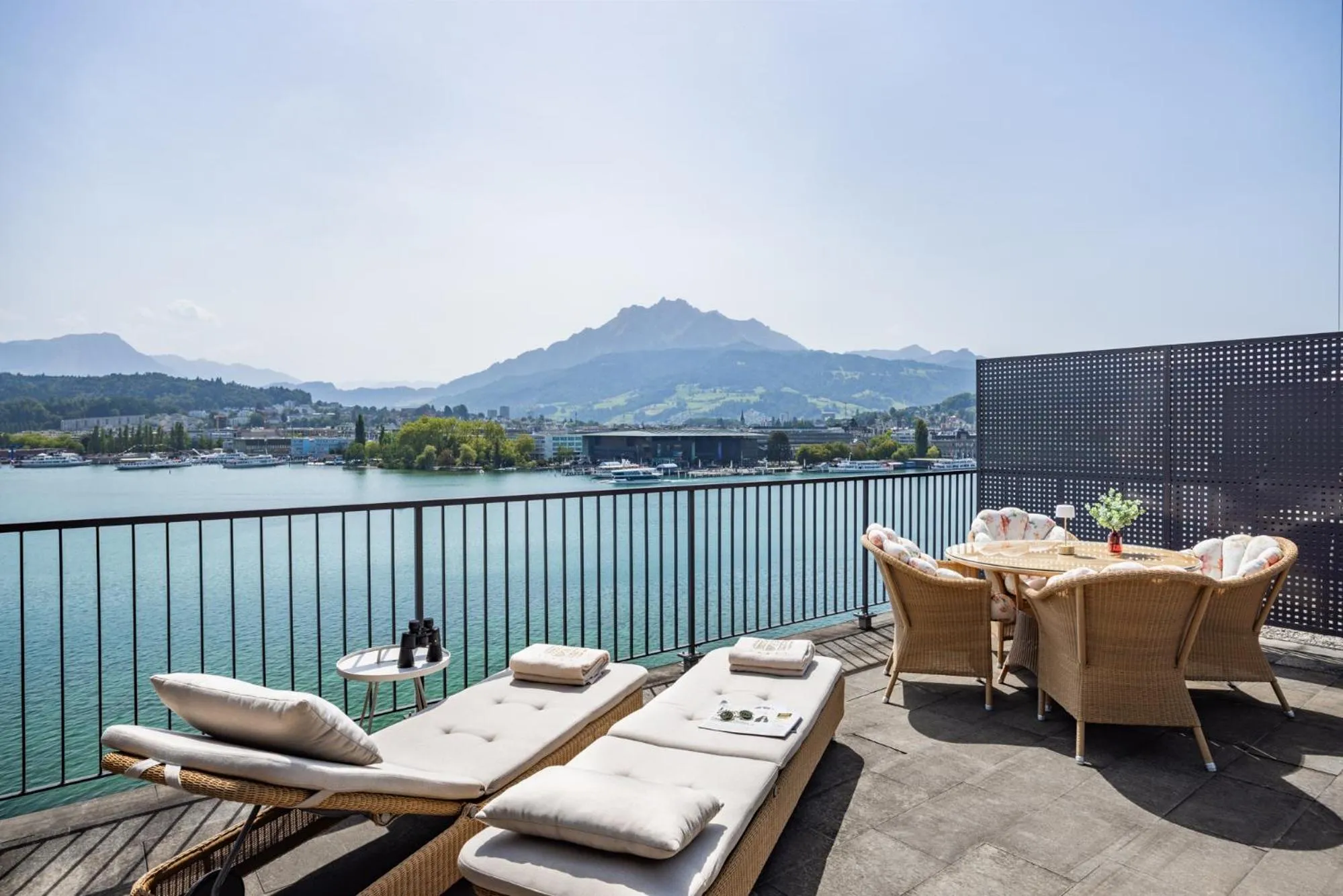 Balcony/Terrace in Grand Hotel National Luzern
