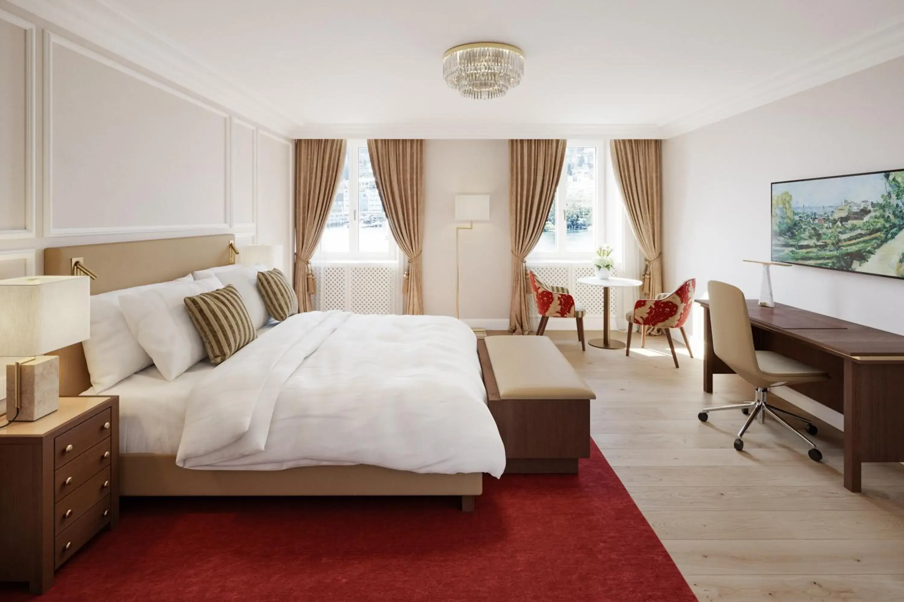 Design Deluxe with Lake View in Grand Hotel National Luzern Design Deluxe with Lake View in Grand Hotel National Luzern