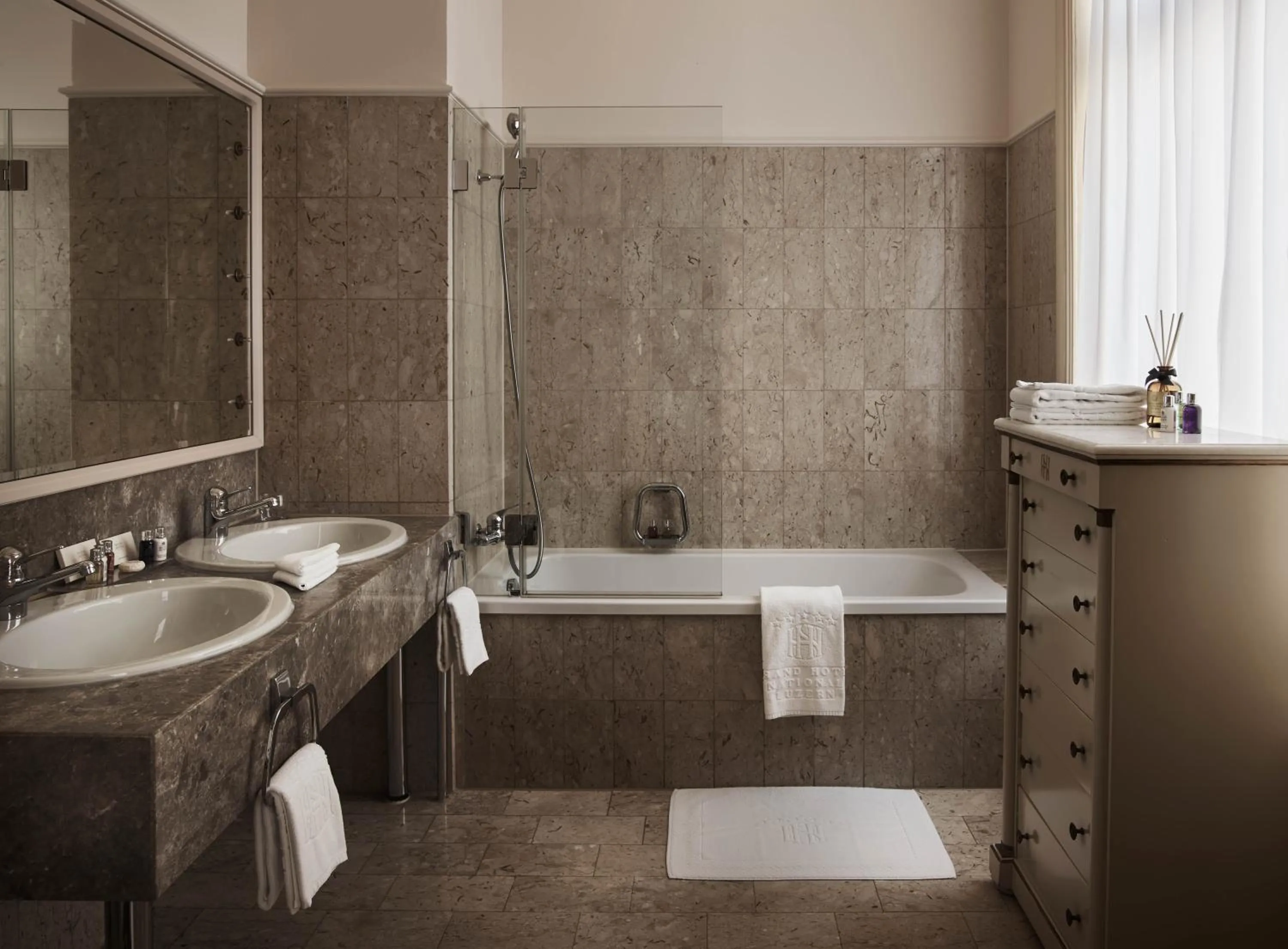 Bathroom in Grand Hotel National Luzern