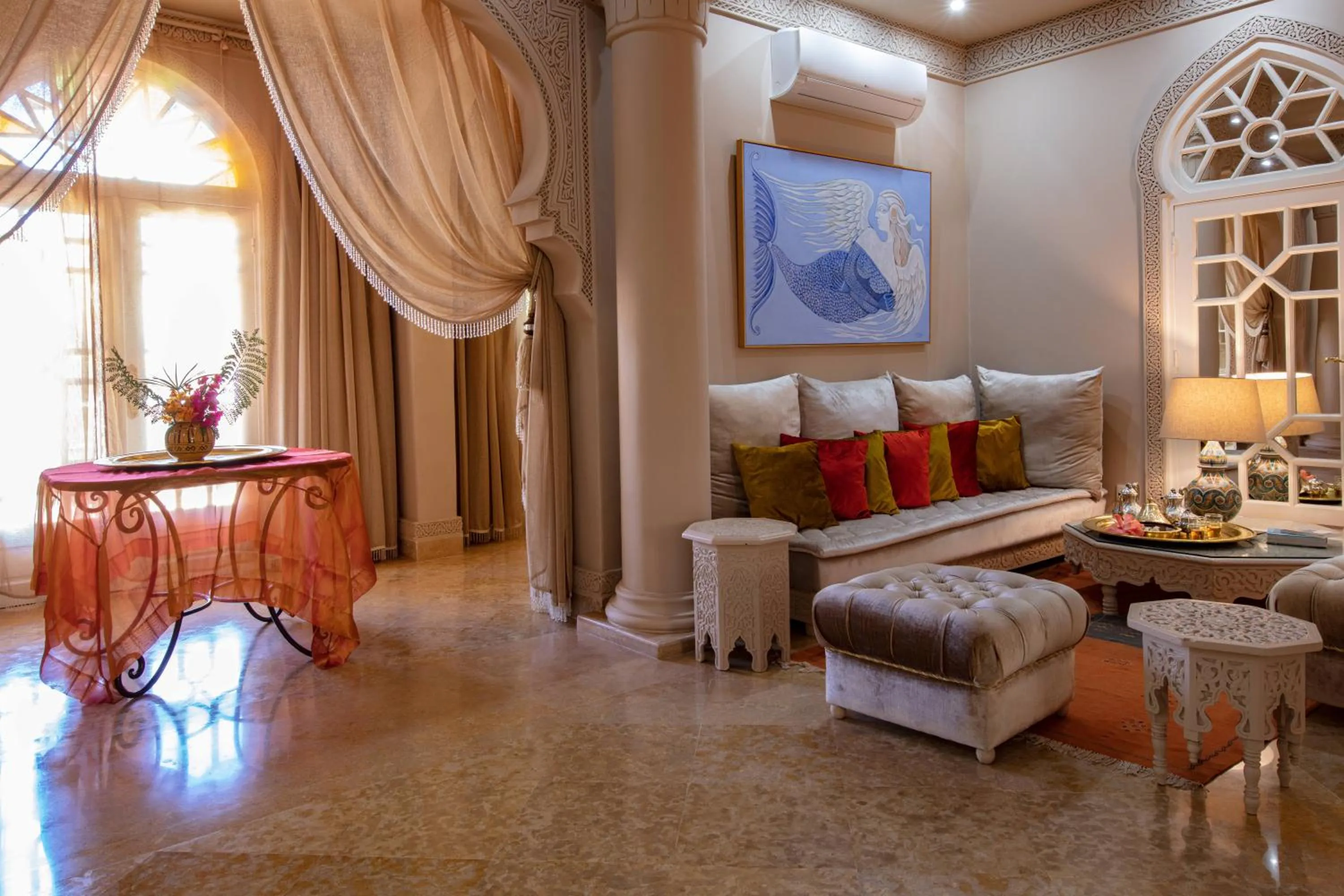 Living room, Bed in Riad Dar El Malaika