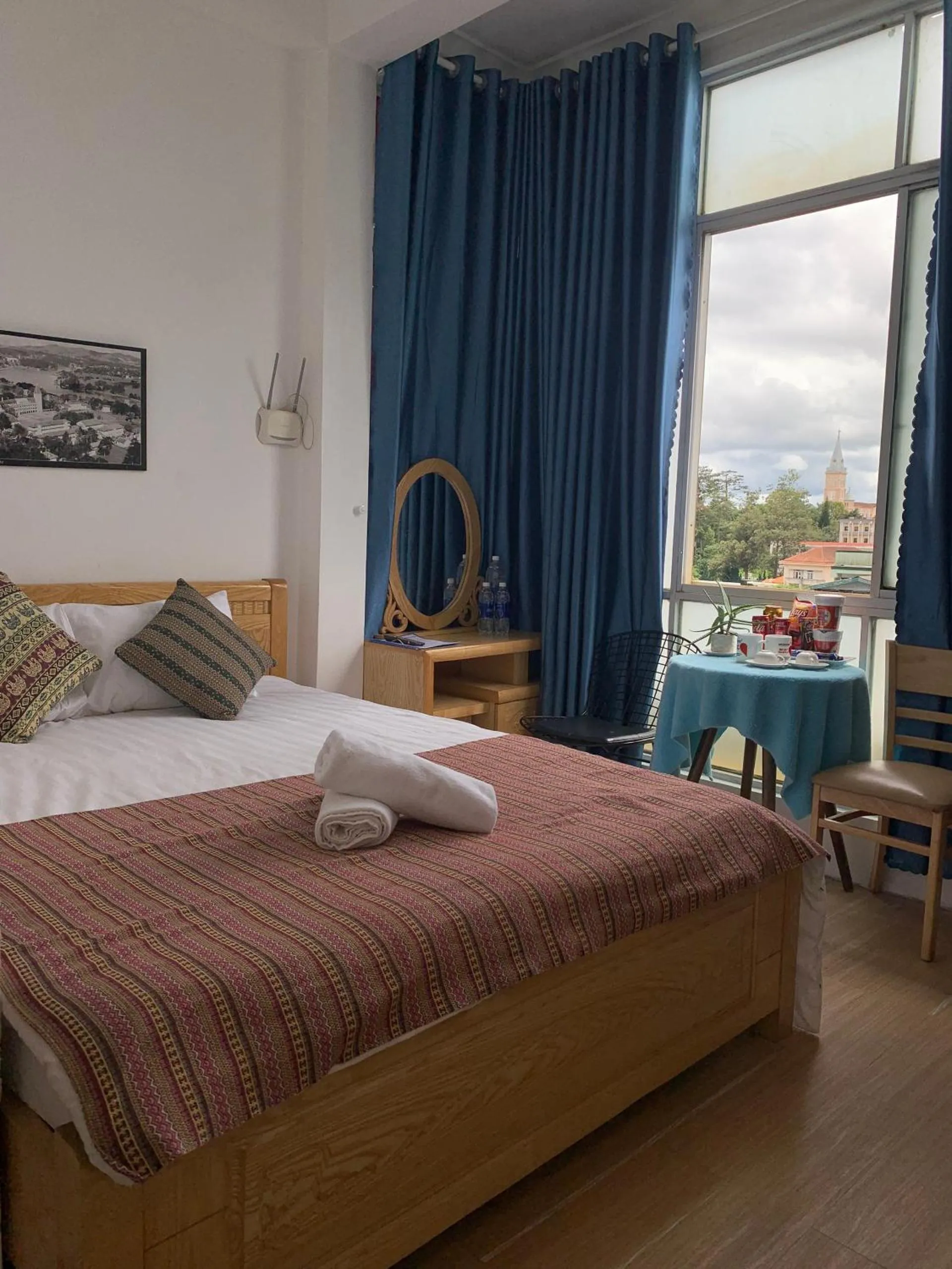 Bed in Chau Giang Hotel